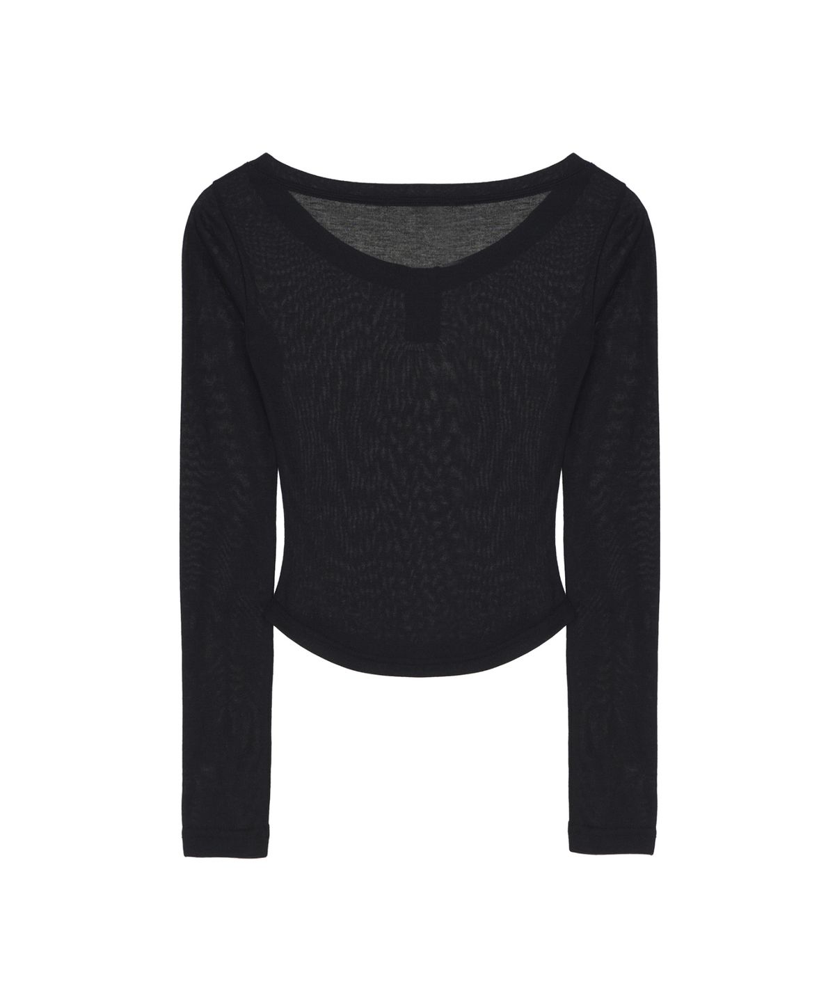 닉앤니콜(NICK&NICOLE) SOFT BUTTON SLIM TOP_BLACK