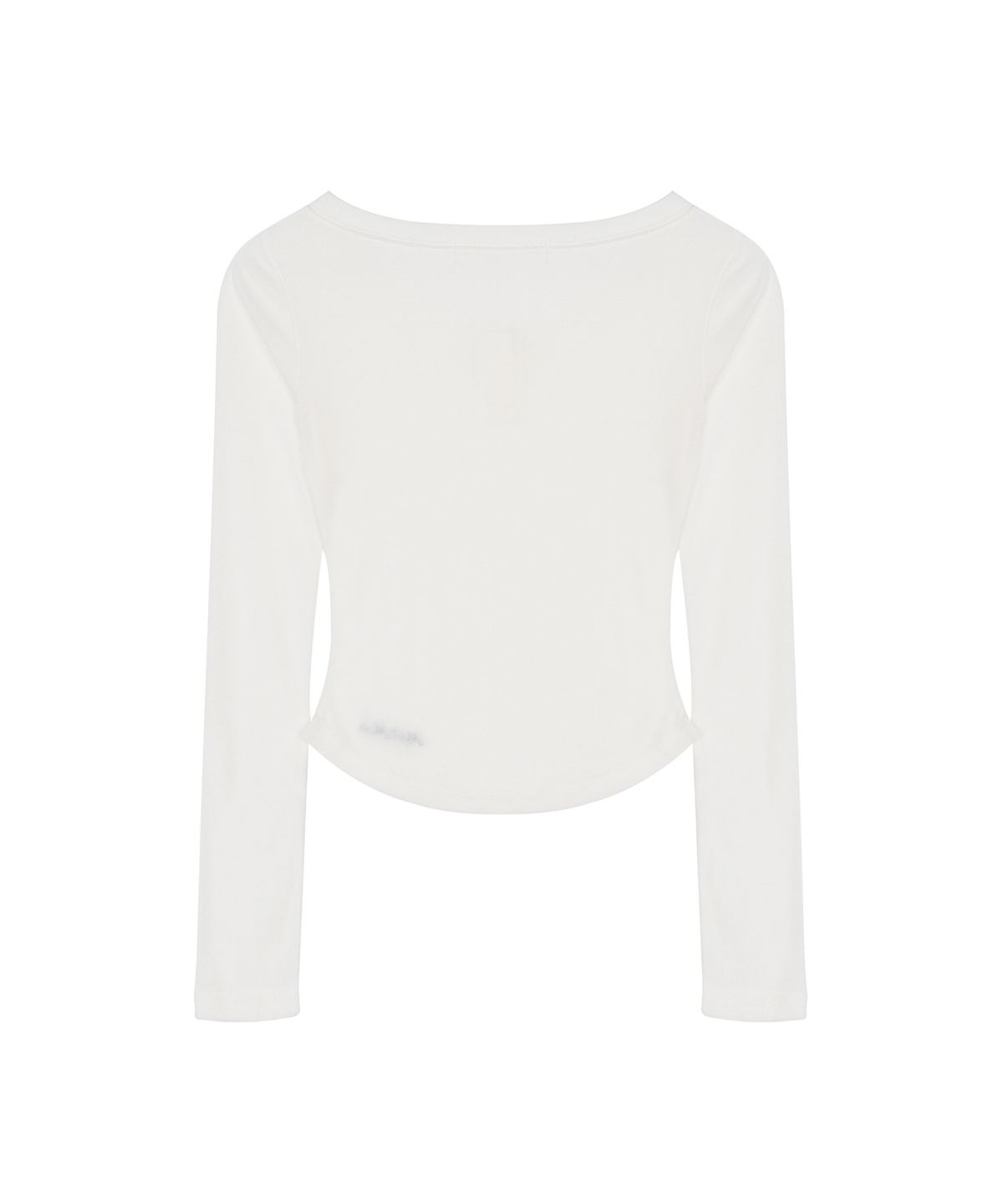 닉앤니콜(NICK&NICOLE) SOFT BUTTON SLIM TOP_IVORY