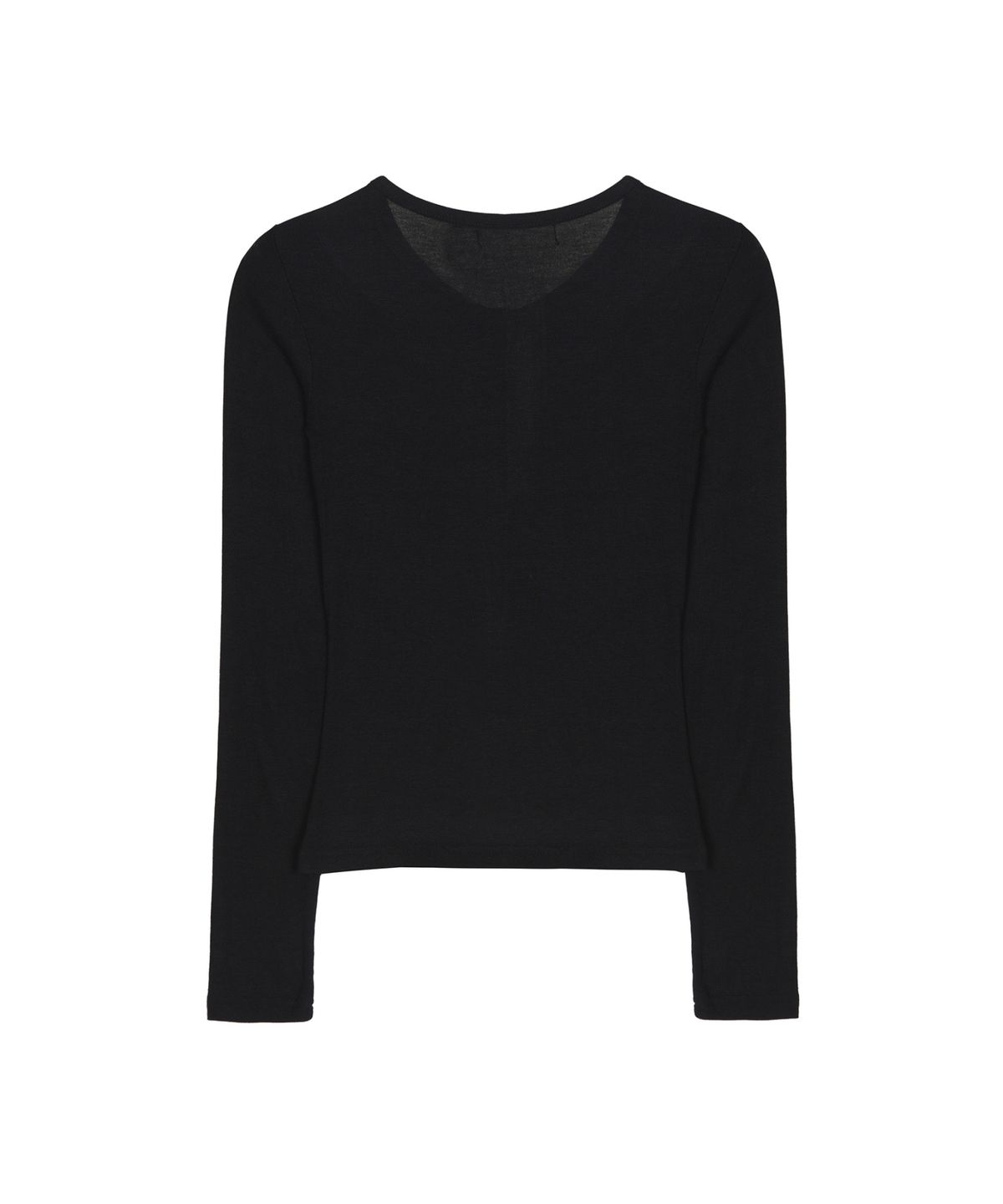 닉앤니콜(NICK&NICOLE) BUTTON HENLEY NECK TOP_BLACK