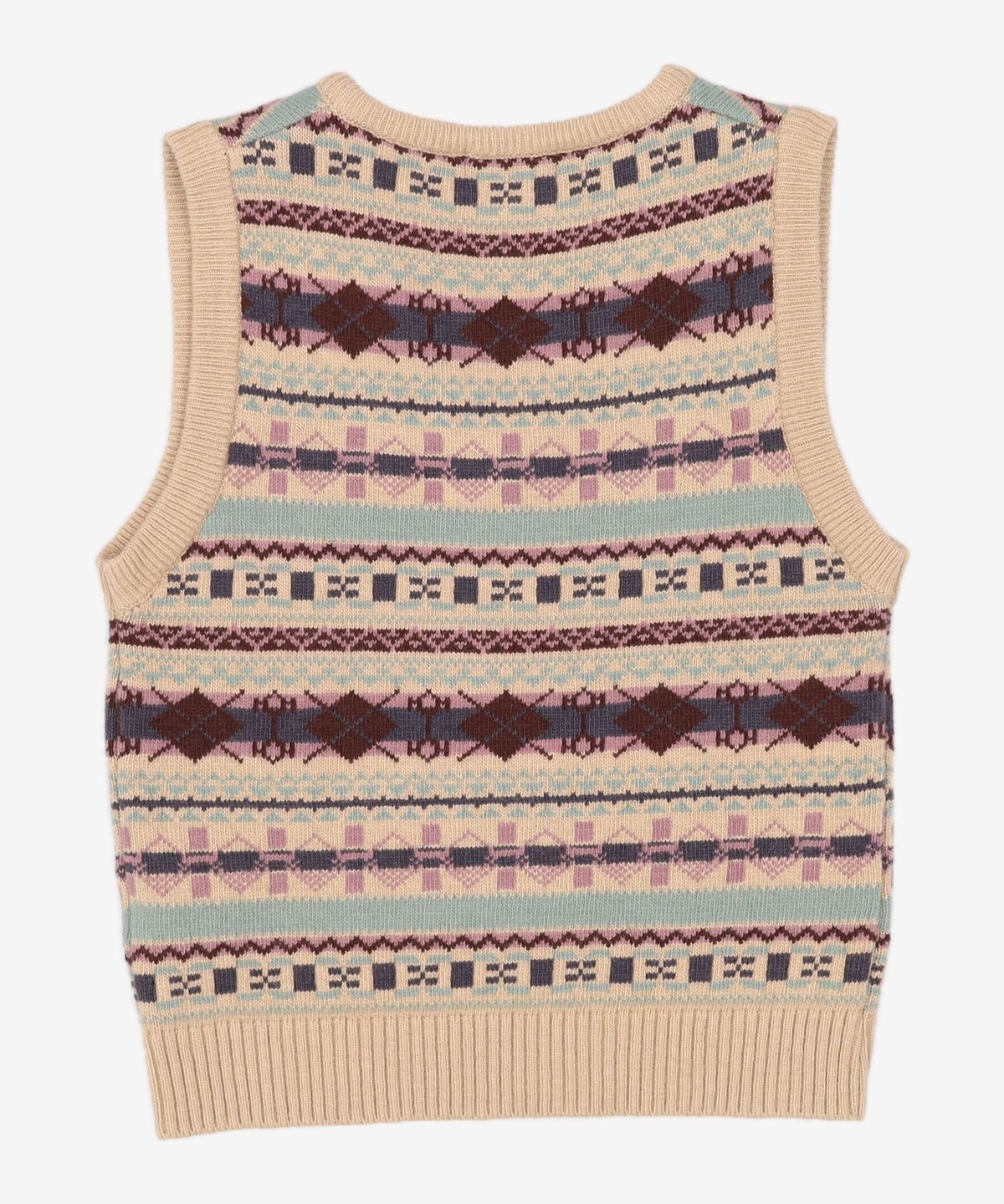 그로브(GROVE) NORDIC V-NECK KNIT VEST (SKY BLUE) FREE