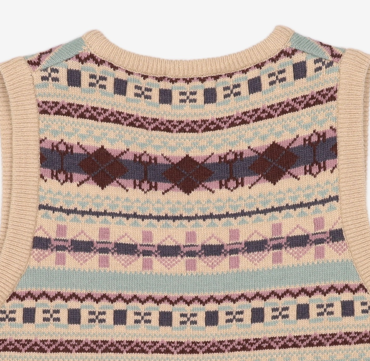 그로브(GROVE) NORDIC V-NECK KNIT VEST (SKY BLUE) FREE