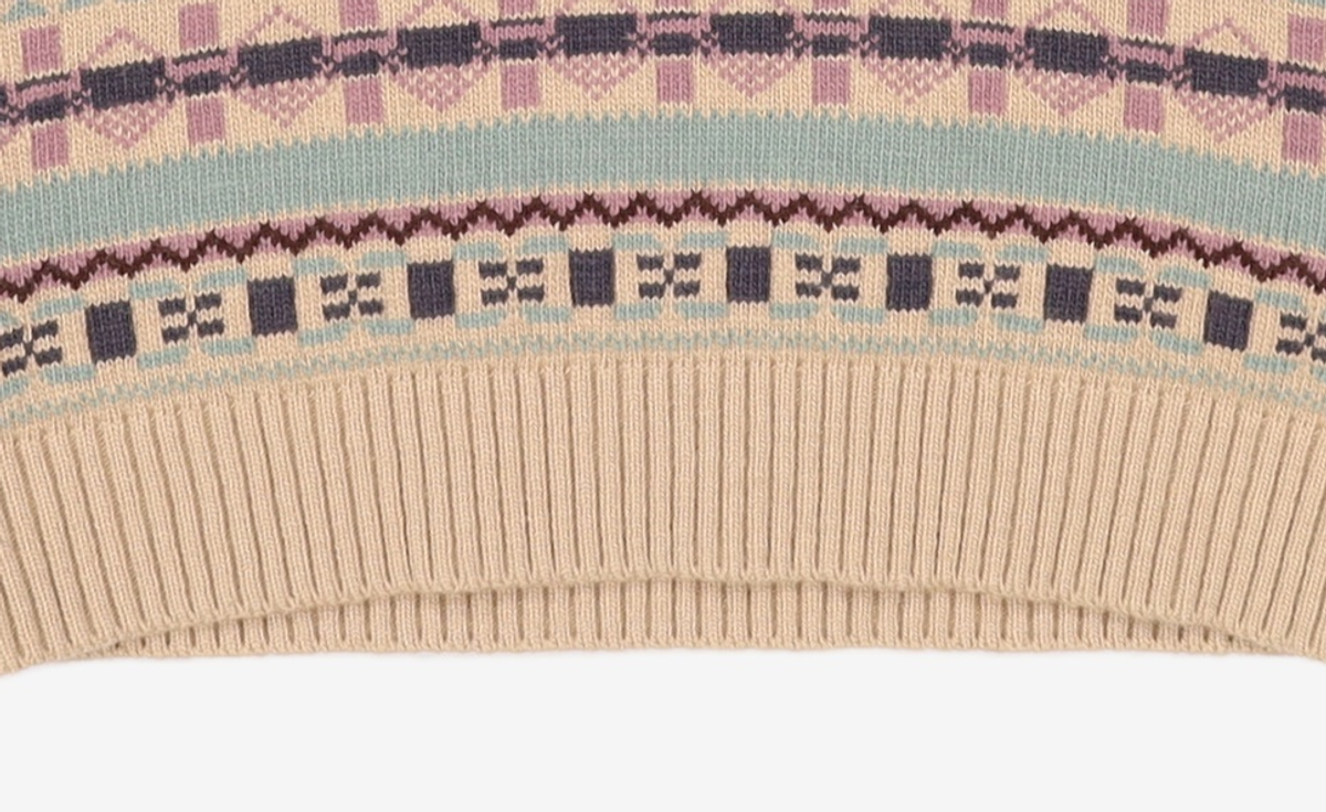그로브(GROVE) NORDIC V-NECK KNIT VEST (SKY BLUE) FREE