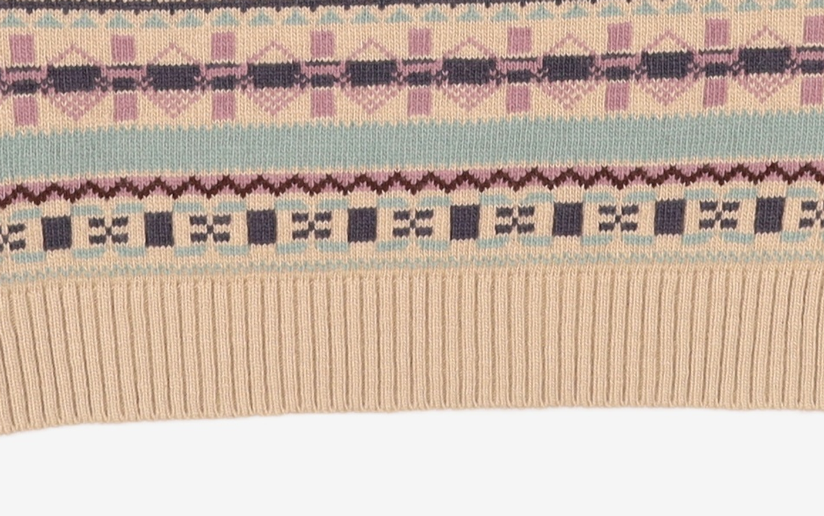 그로브(GROVE) NORDIC V-NECK KNIT VEST (SKY BLUE) FREE