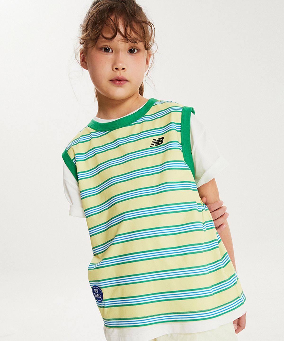 뉴발란스 키즈(NEWBALANCEKIDS) SUMMER WAVE_스트라이프 나시티 아동 티셔츠 NK9GG3971U40