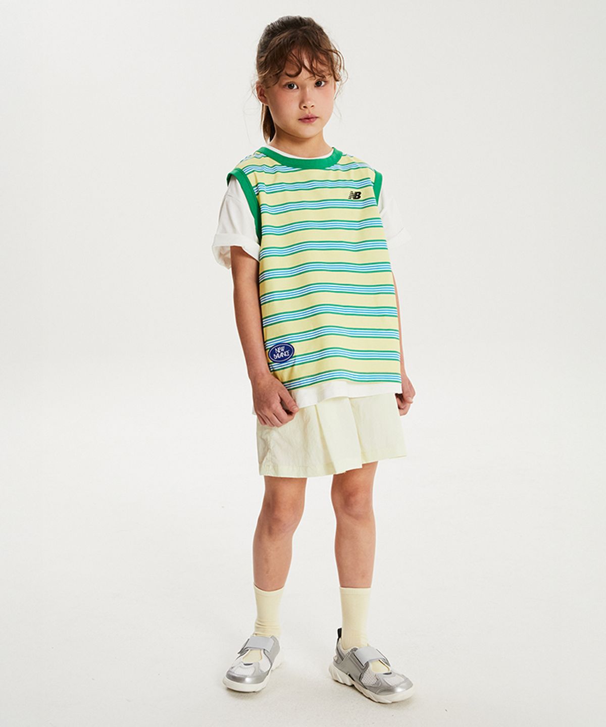 뉴발란스 키즈(NEWBALANCEKIDS) SUMMER WAVE_스트라이프 나시티 아동 티셔츠 NK9GG3971U40