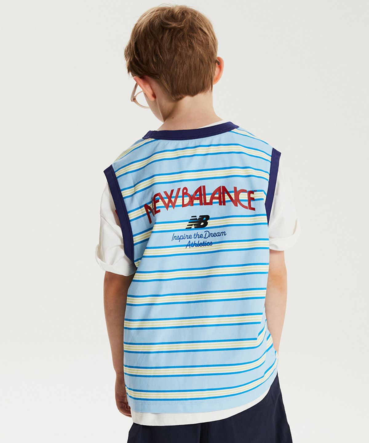 뉴발란스 키즈(NEWBALANCEKIDS) SUMMER WAVE_스트라이프 나시티 아동 티셔츠 NK9GG3971U50