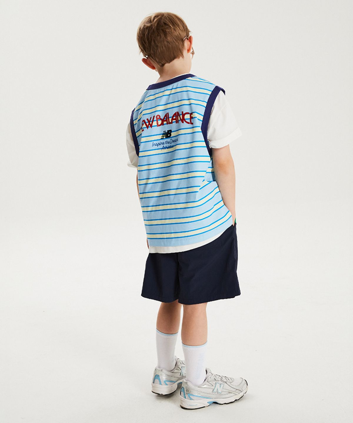 뉴발란스 키즈(NEWBALANCEKIDS) SUMMER WAVE_스트라이프 나시티 아동 티셔츠 NK9GG3971U50