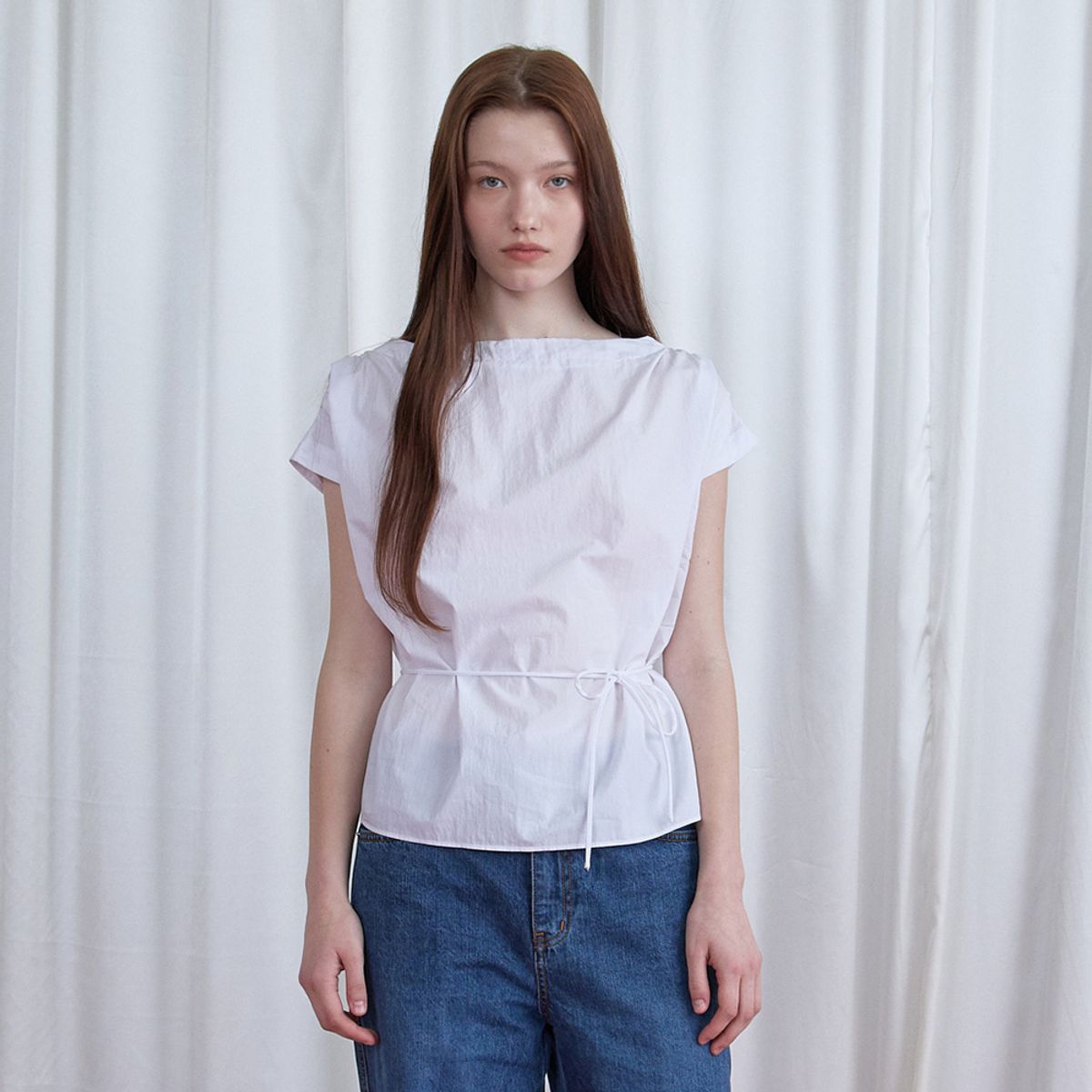 노우드(NOEUD) Knotline Blouse (Ivory)