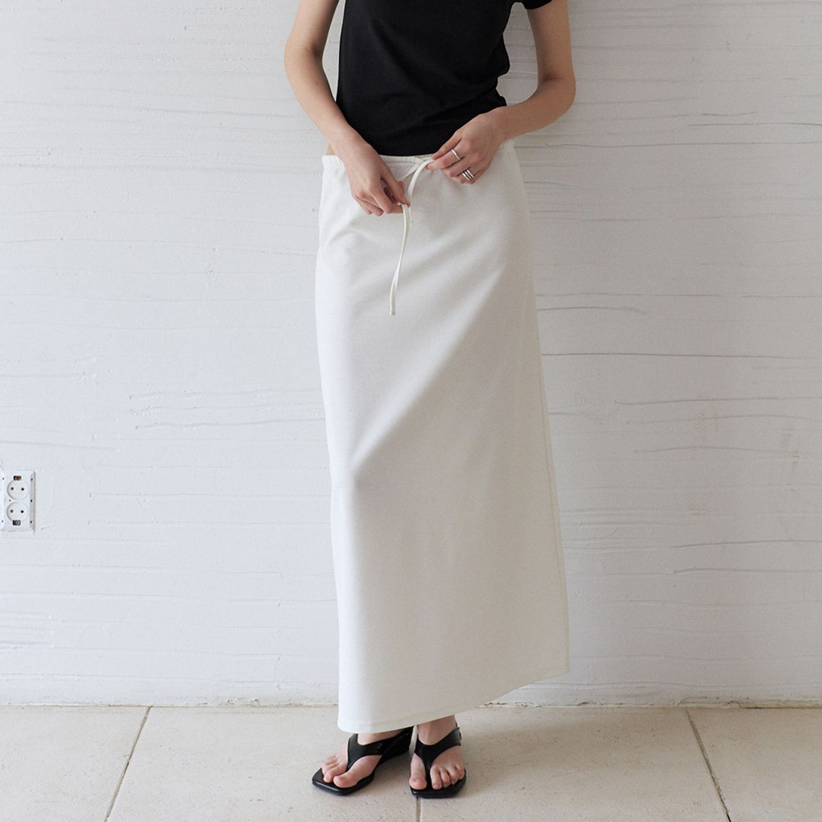 노우드(NOEUD) Summer Ease Skirt (Ivory)