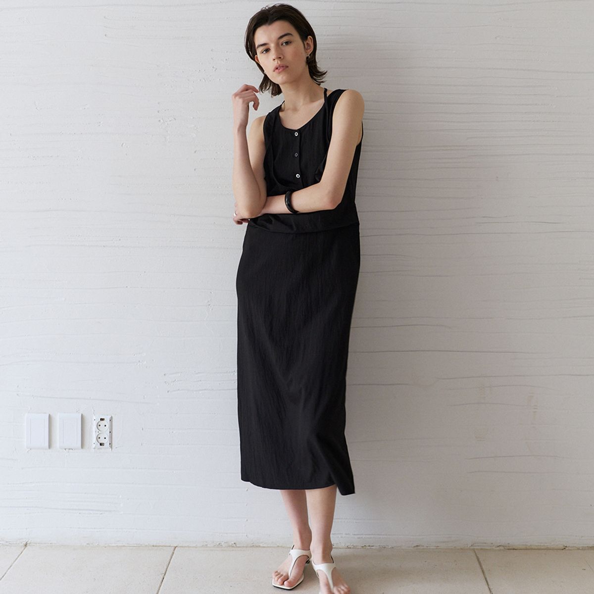 노우드(NOEUD) Dual Halter Dress (Black)