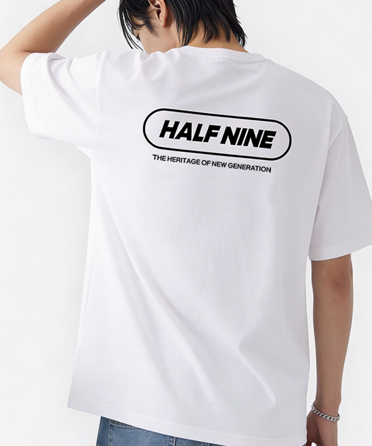 하프나인(HALFNINE) 하프스틱 스트릿 그래픽 반팔 티셔츠 I05BRD_HBX11333