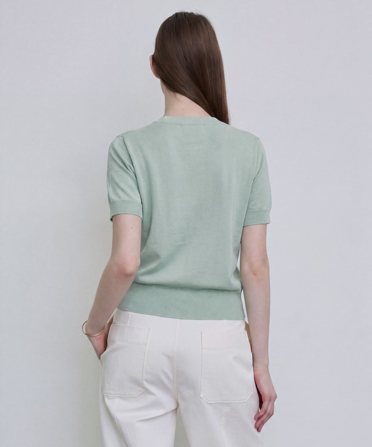 디에토(DEETO) Tie-Detail Short-Sleeve Cardigan [MINT]
