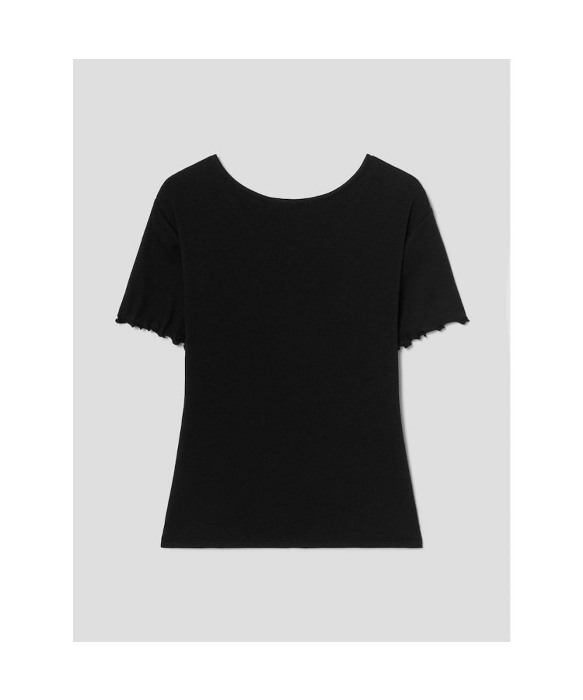 앙개(ANGGAE) VNeck Short Sleeve TShirts  Black