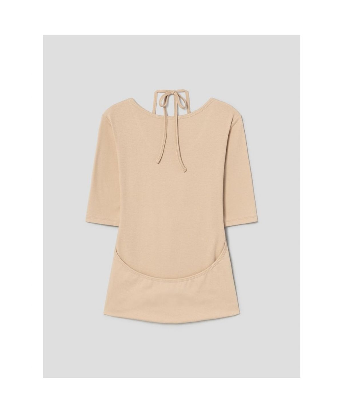 앙개(ANGGAE) Layering Short Sleeve TShirts  Beige