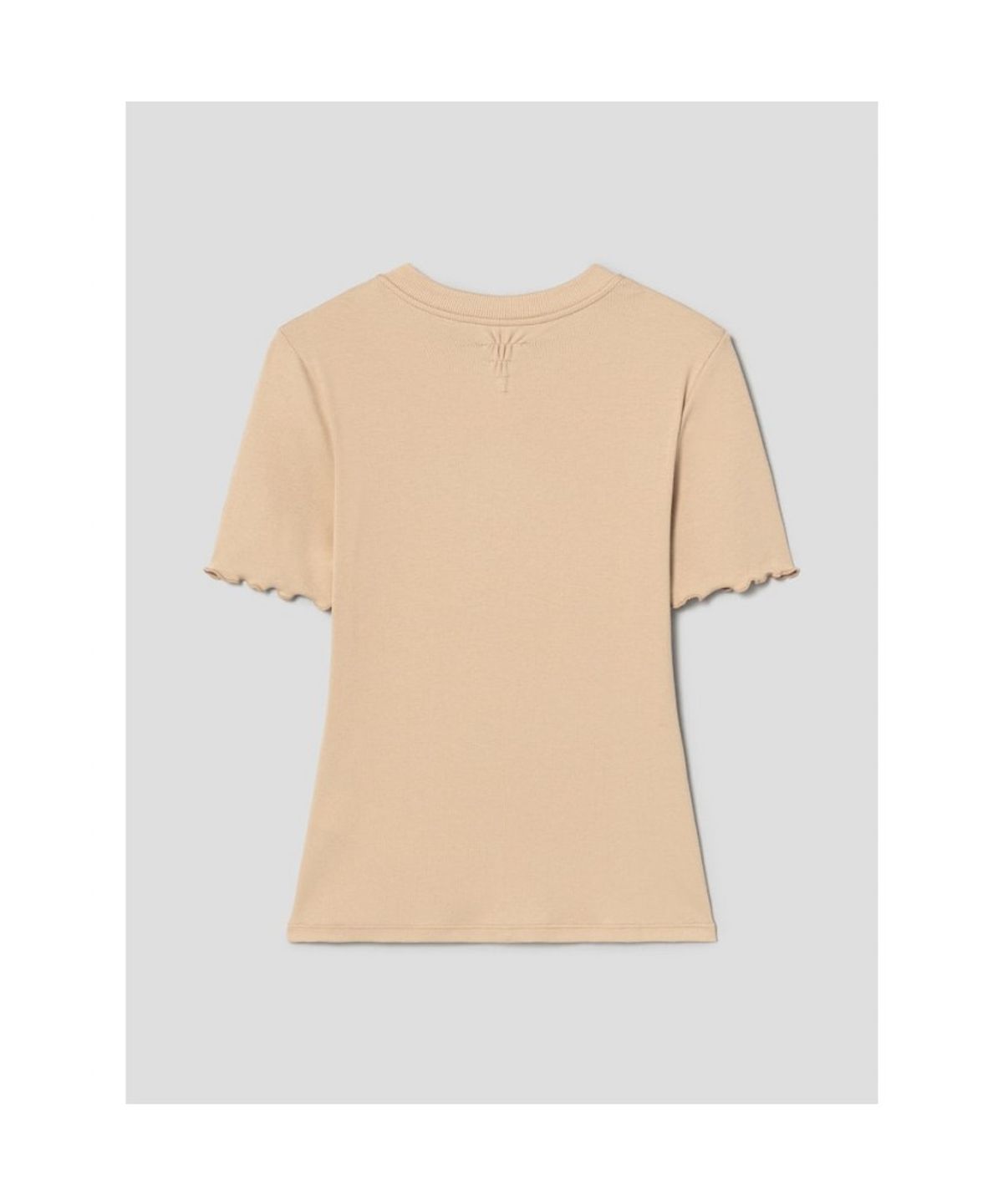 앙개(ANGGAE) Jersey Short Sleeve Cardigan  Beige
