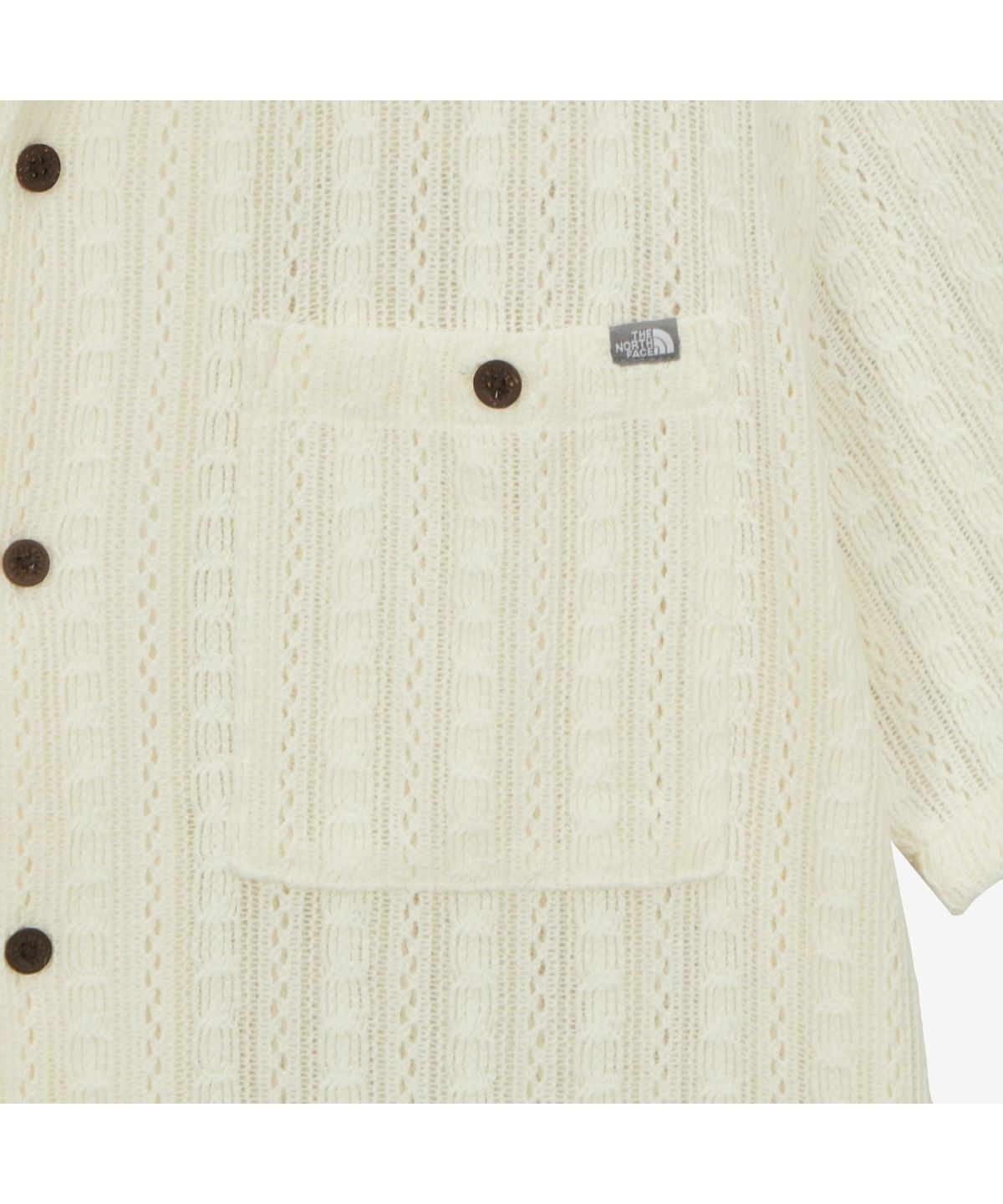 노스페이스(THE NORTH FACE) NH8SS08A 남성 크로쉐 반팔 셔츠 CREAM