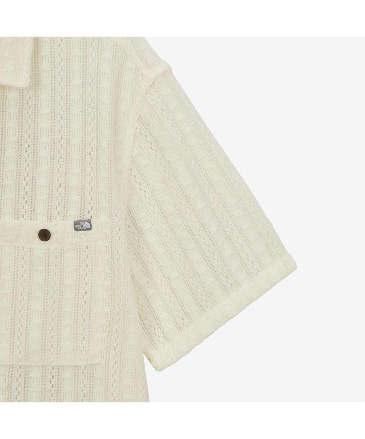 노스페이스(THE NORTH FACE) NH8SS08A 남성 크로쉐 반팔 셔츠 CREAM