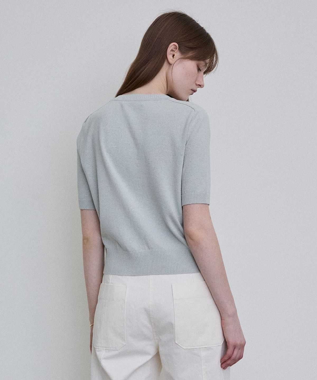 디에토(DEETO) Italian Yarn Covered Button Knit Cardigan [MINT]