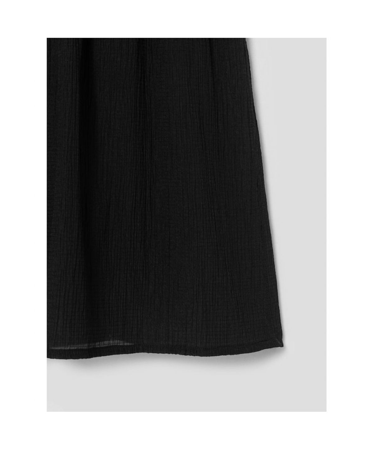 앙개(ANGGAE) Sheer Gather Long Skirt  Black