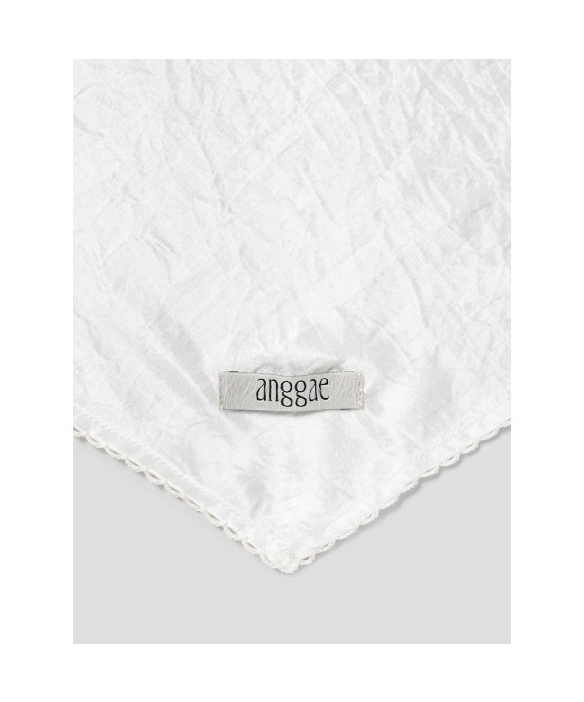 앙개(ANGGAE) Satin Lace Scarf  Ivory