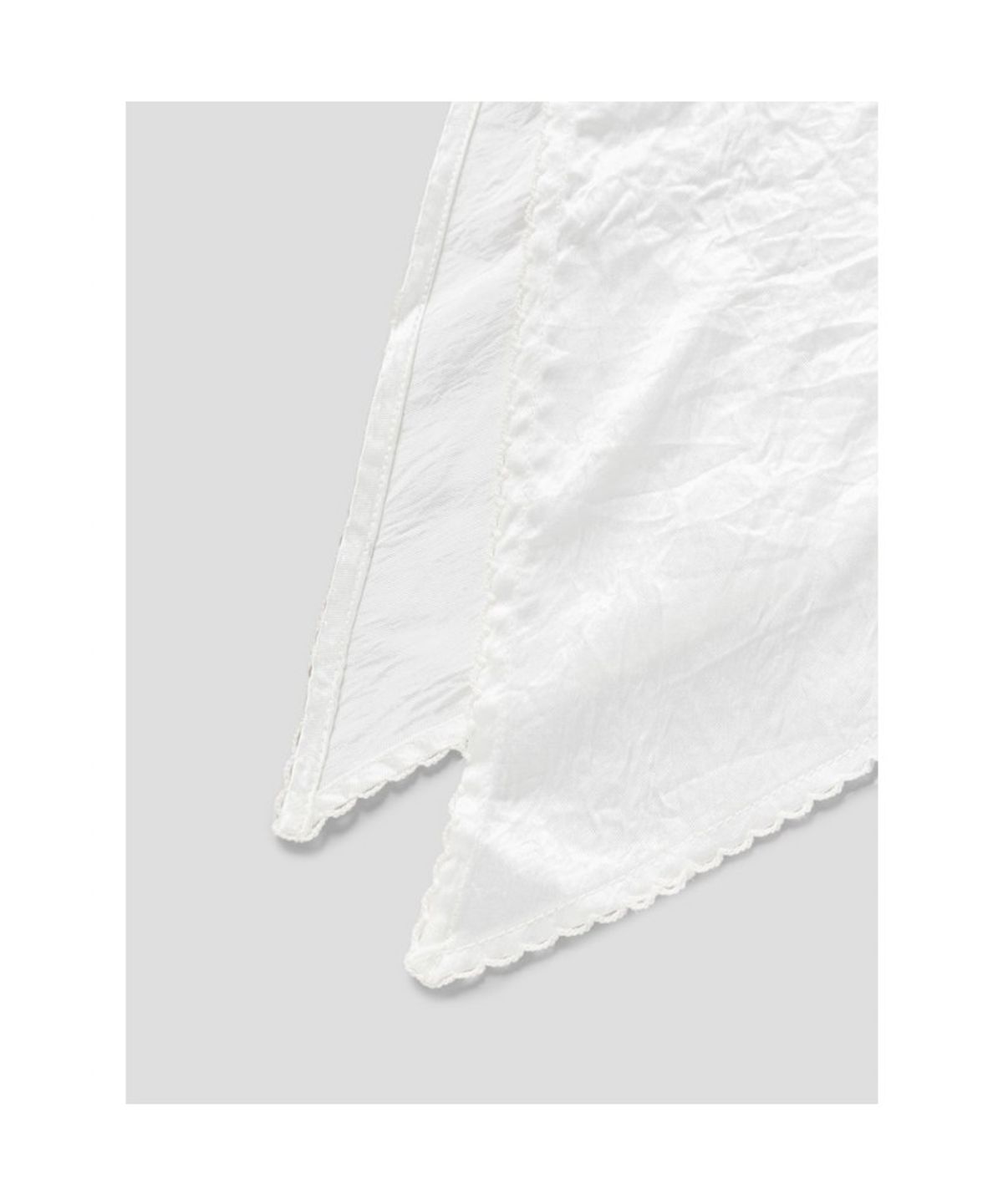 앙개(ANGGAE) Satin Lace Scarf  Ivory