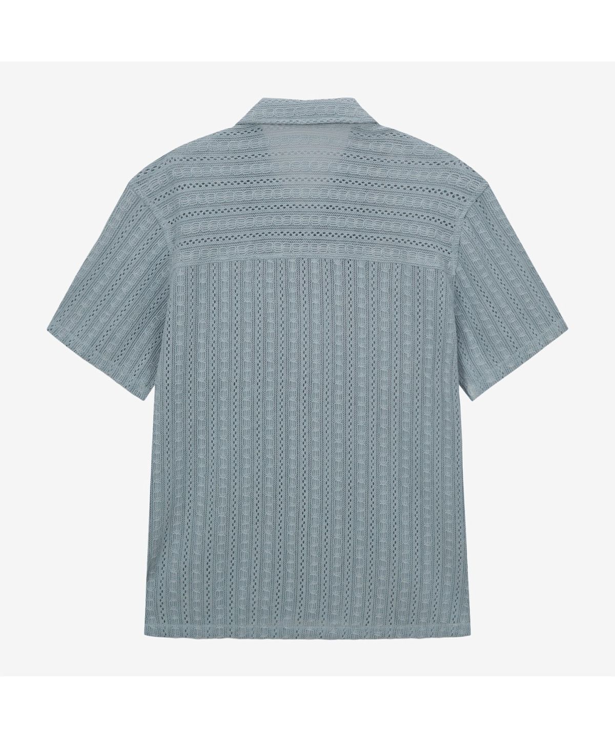 노스페이스(THE NORTH FACE) NH8SS08B 남성 크로쉐 반팔 셔츠 BLUE GRAY
