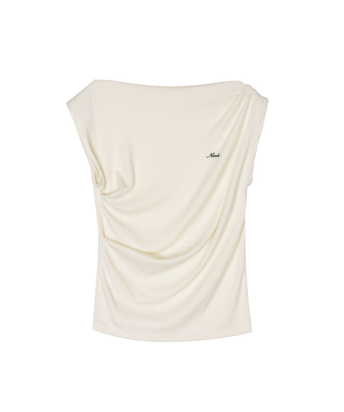 닉앤니콜(NICK&NICOLE) DRAPED SHIRRING SLEEVELESS TOP_CREAM