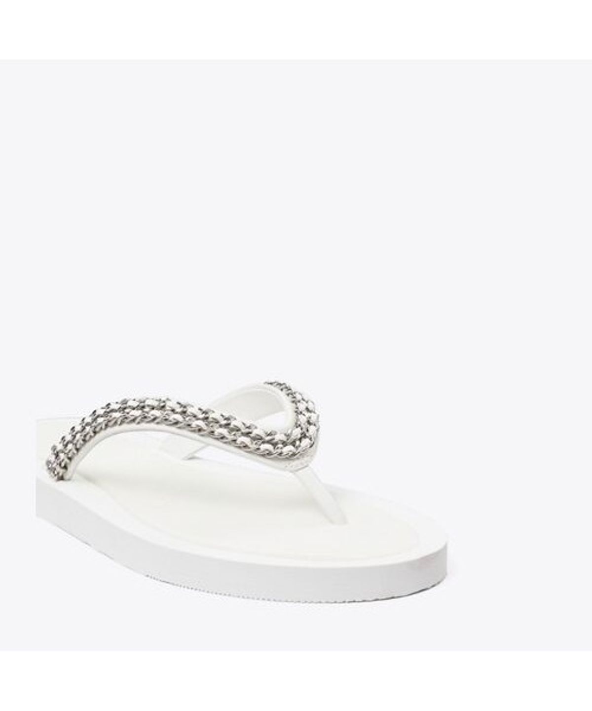토리버치(TORYBURCH) 키라 체인 플립 플롭 - 비앙코