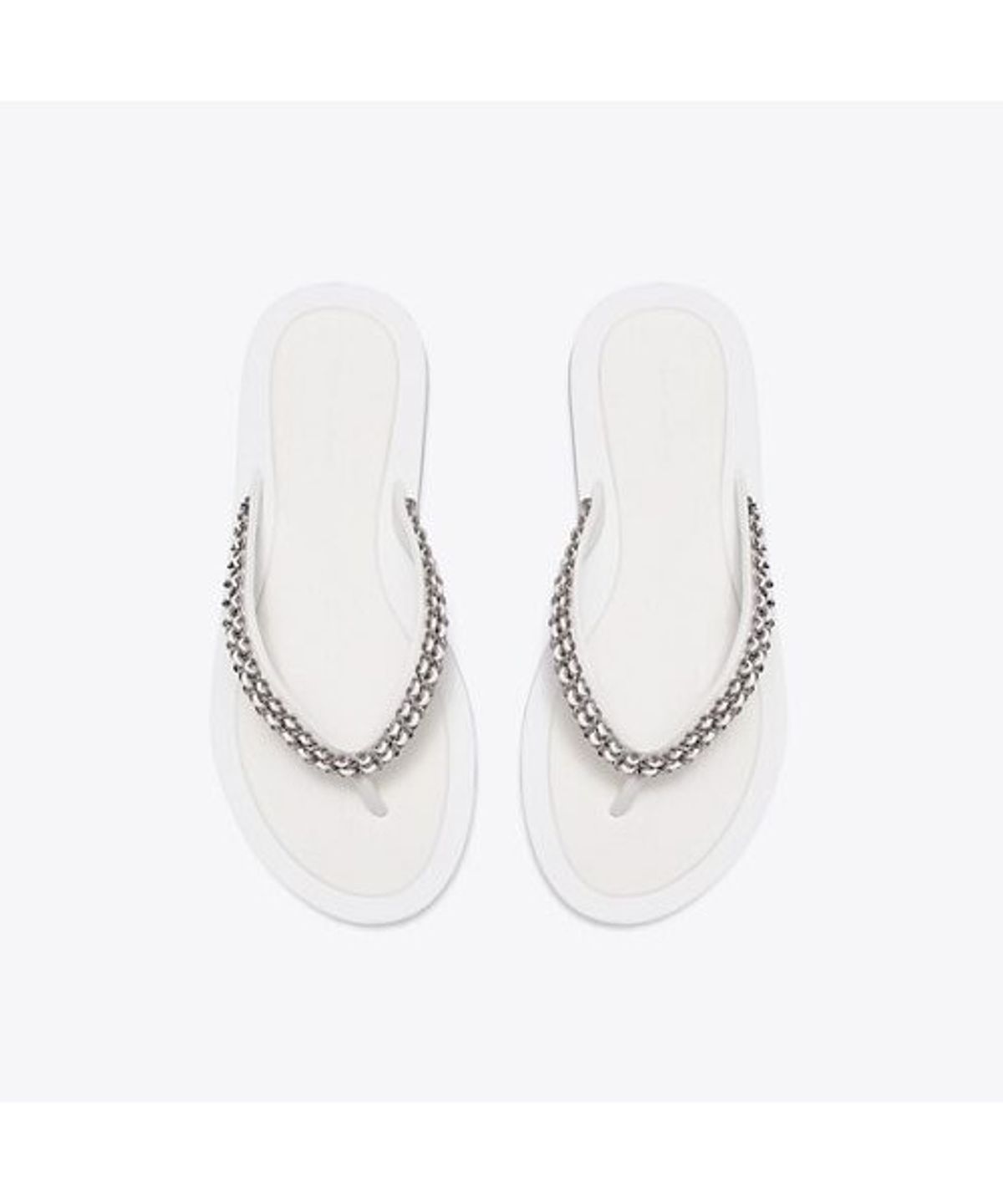 토리버치(TORYBURCH) 키라 체인 플립 플롭 - 비앙코