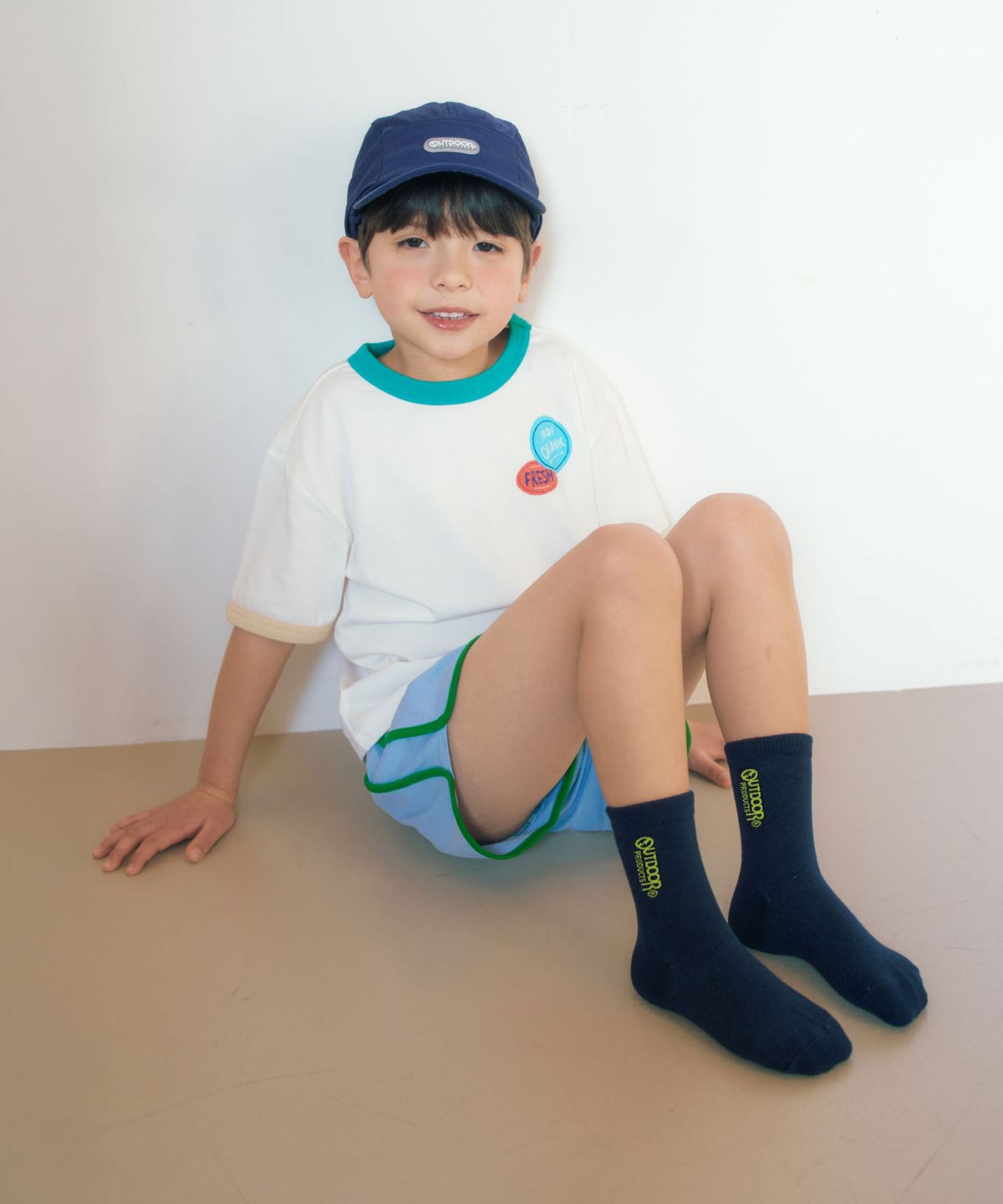 아웃도어 프로덕츠 키즈(OUTDOOR PRODUCTS KIDS) 키즈 컬러 로고 중목 5족 (3colors)
