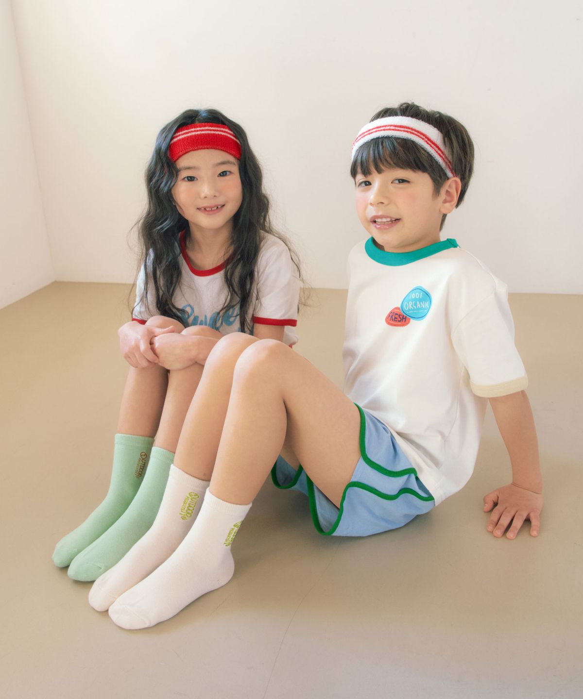 아웃도어 프로덕츠 키즈(OUTDOOR PRODUCTS KIDS) 키즈 컬러 로고 중목 5족 (3colors)