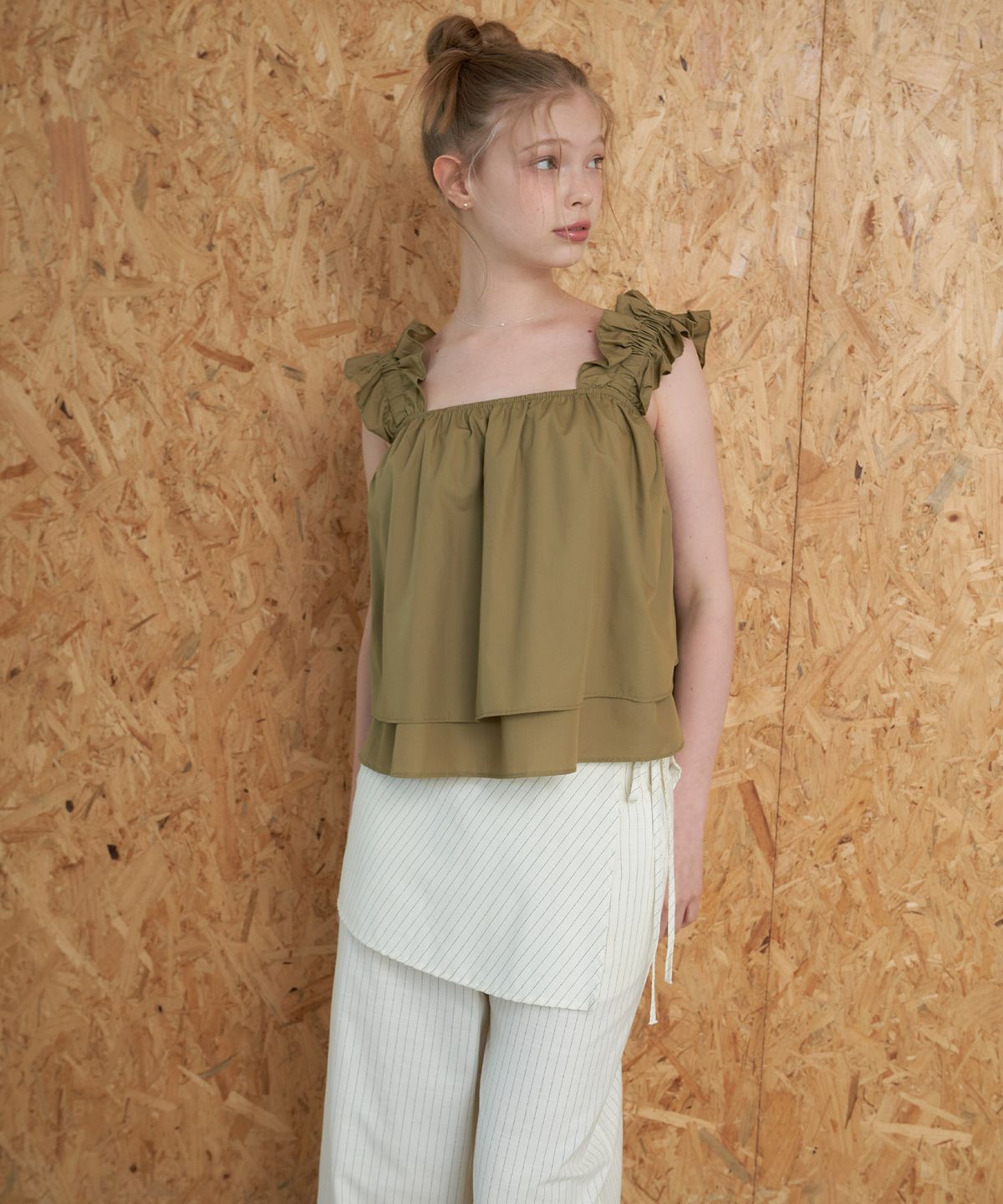 플로브(FLOVE) STRIPE LAYERED WRAP PANTS_IV