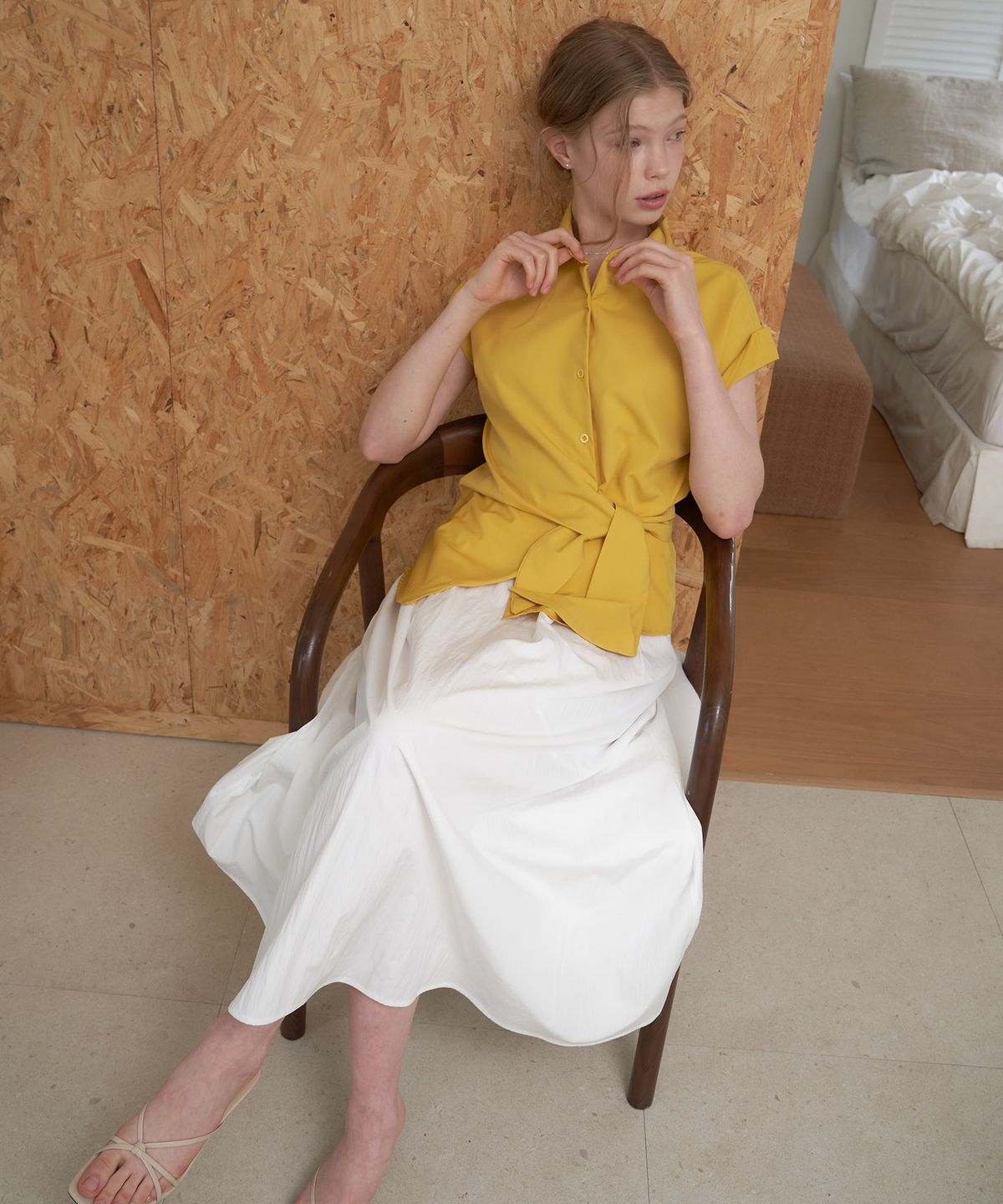 플로브(FLOVE) DRAPE HALF SHIRTS_2COLORS