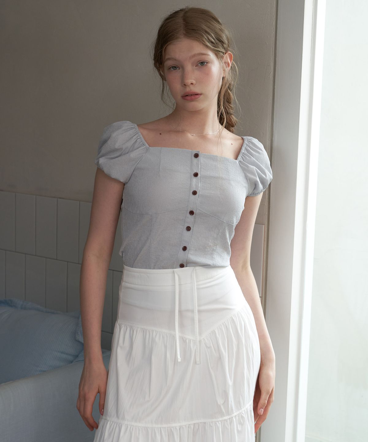 플로브(FLOVE) BELLA PUFF BLOUSE_S/BL