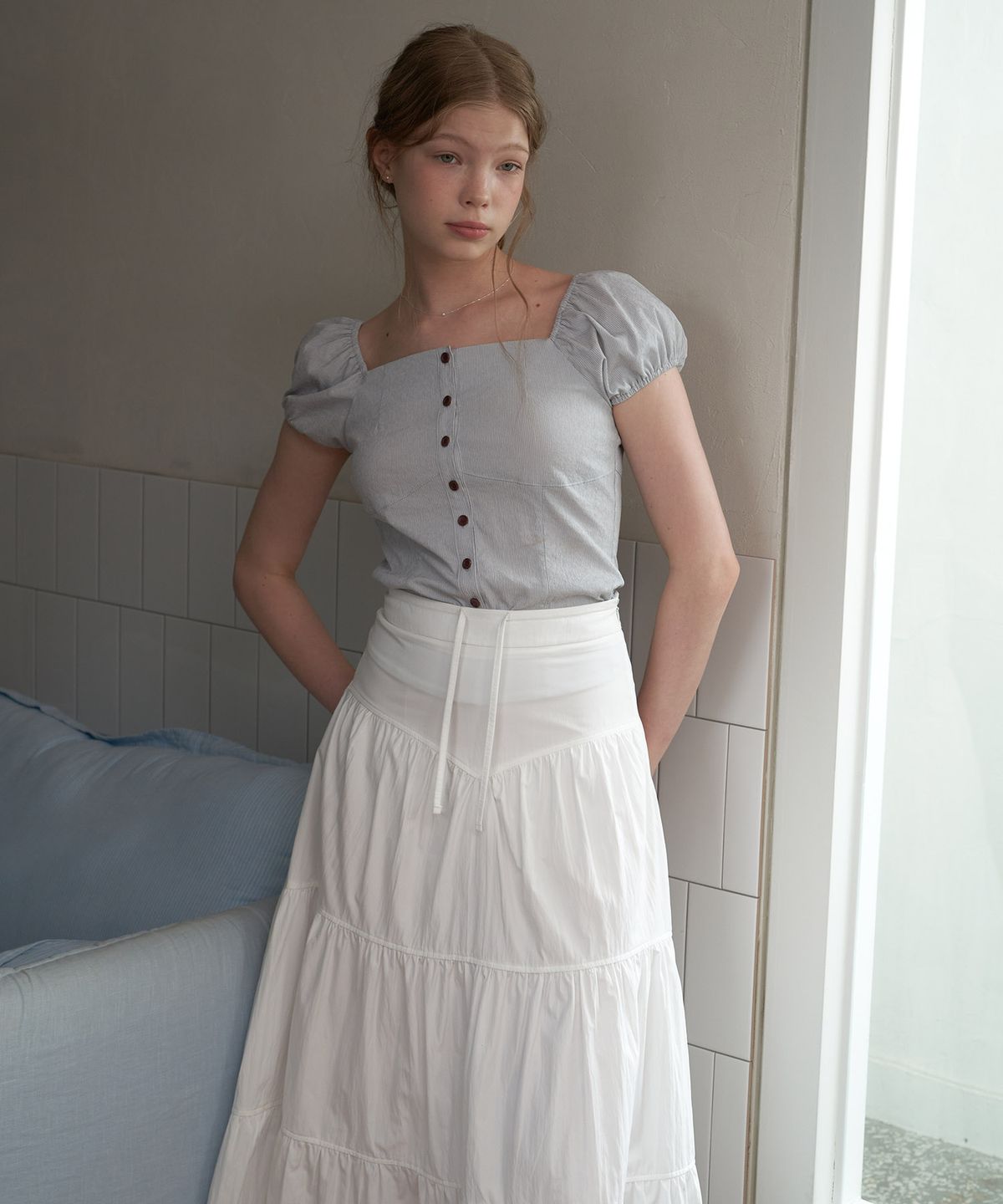 플로브(FLOVE) BELLA PUFF BLOUSE_S/BL