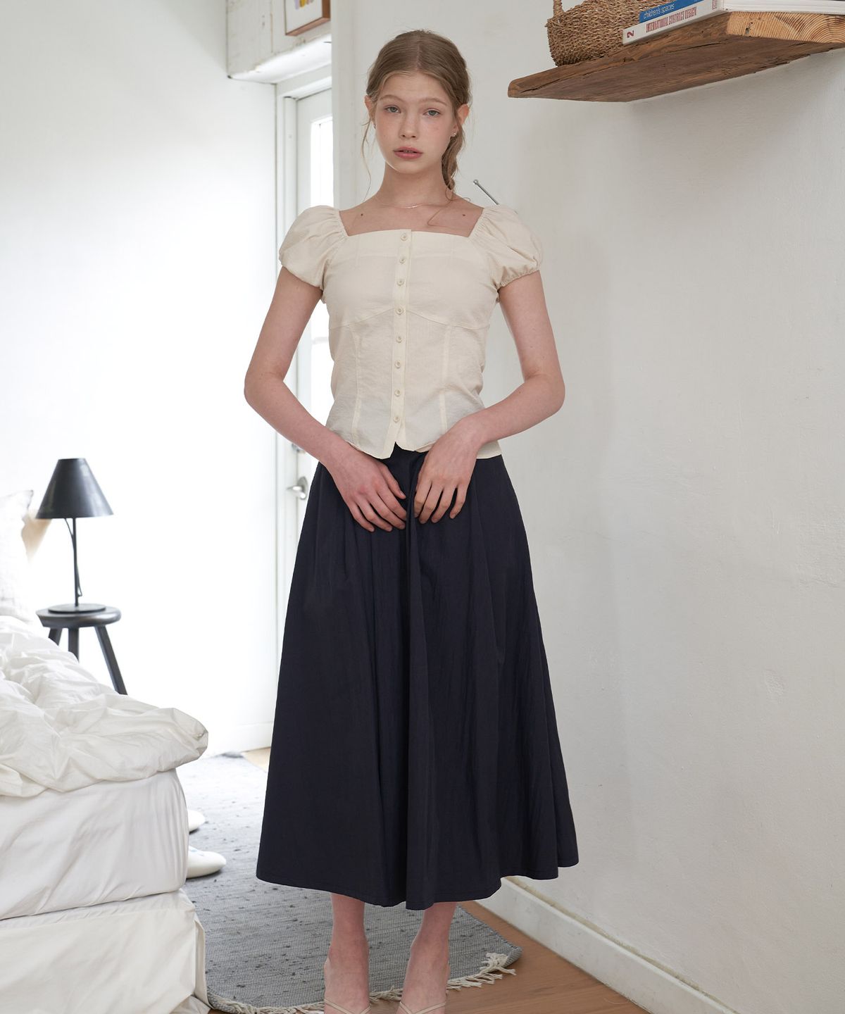 플로브(FLOVE) HALF FLARE SKIRT_NA