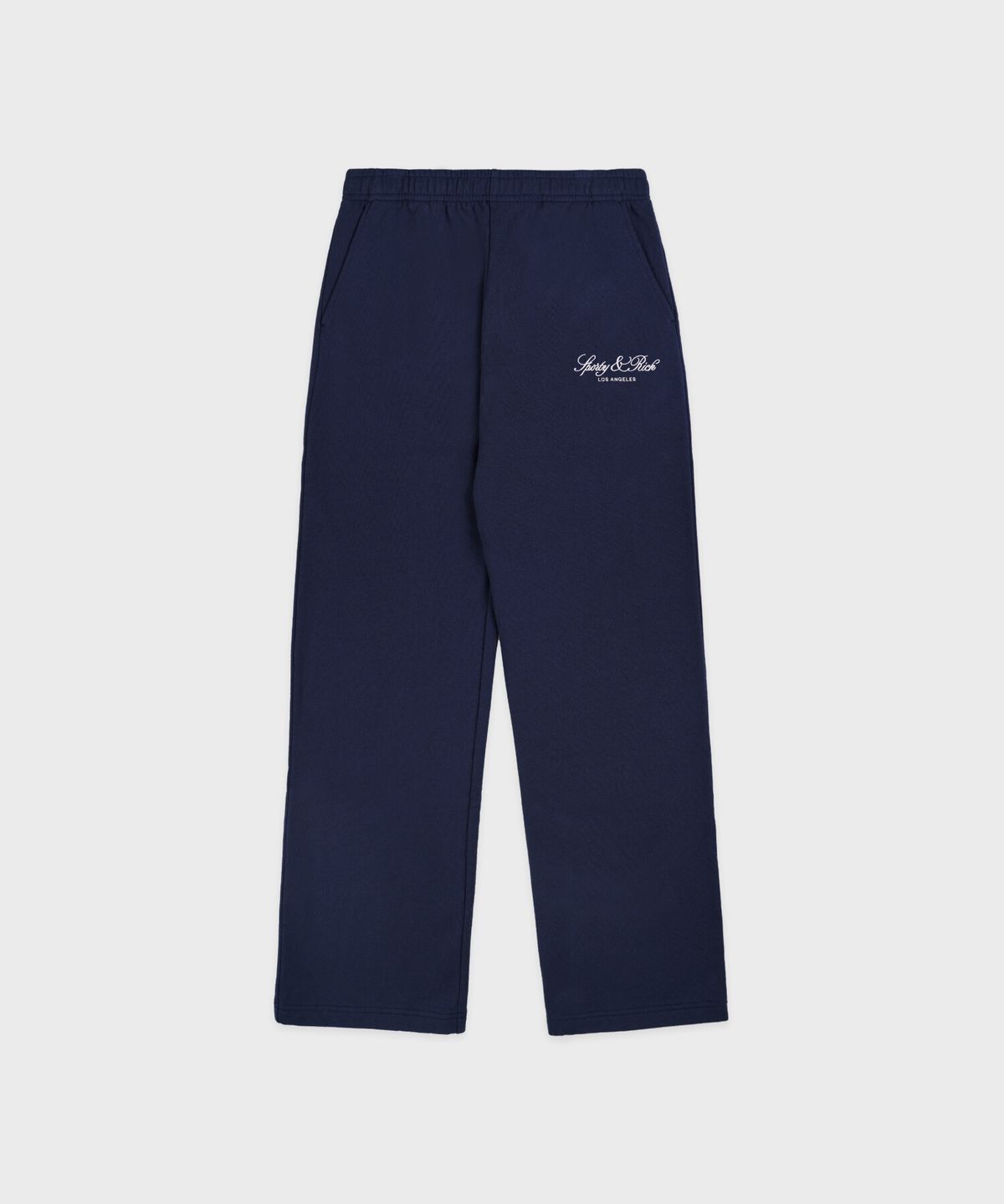 스포티앤리치(SPORTY&RICH) 벤돔 LA 자수 와이드 스웻팬츠 남여공용 네이비 R265AUP002