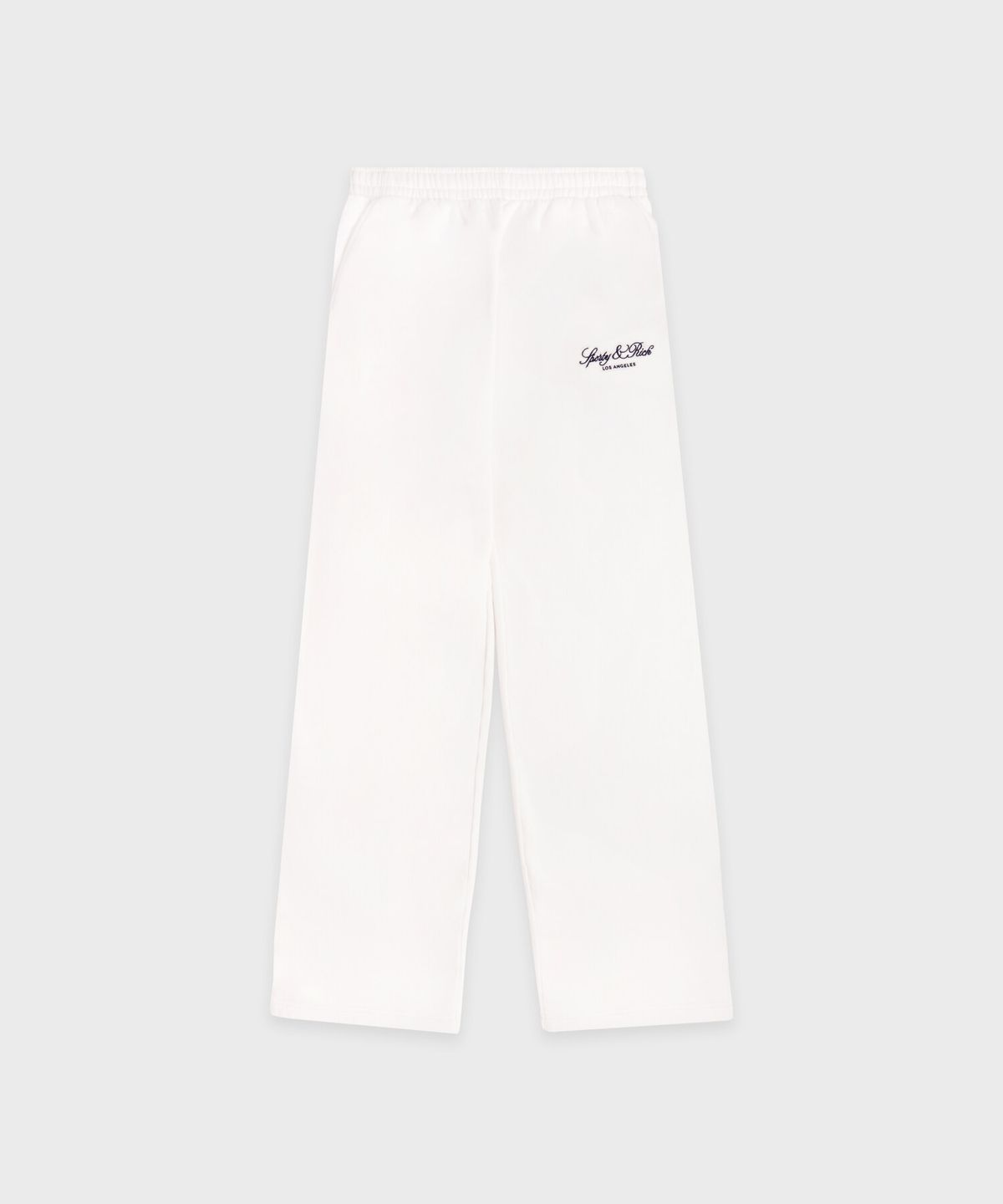 스포티앤리치(SPORTY&RICH) 벤돔 LA 자수 와이드 스웨웻팬츠 남여공용 크림 R265AUP003