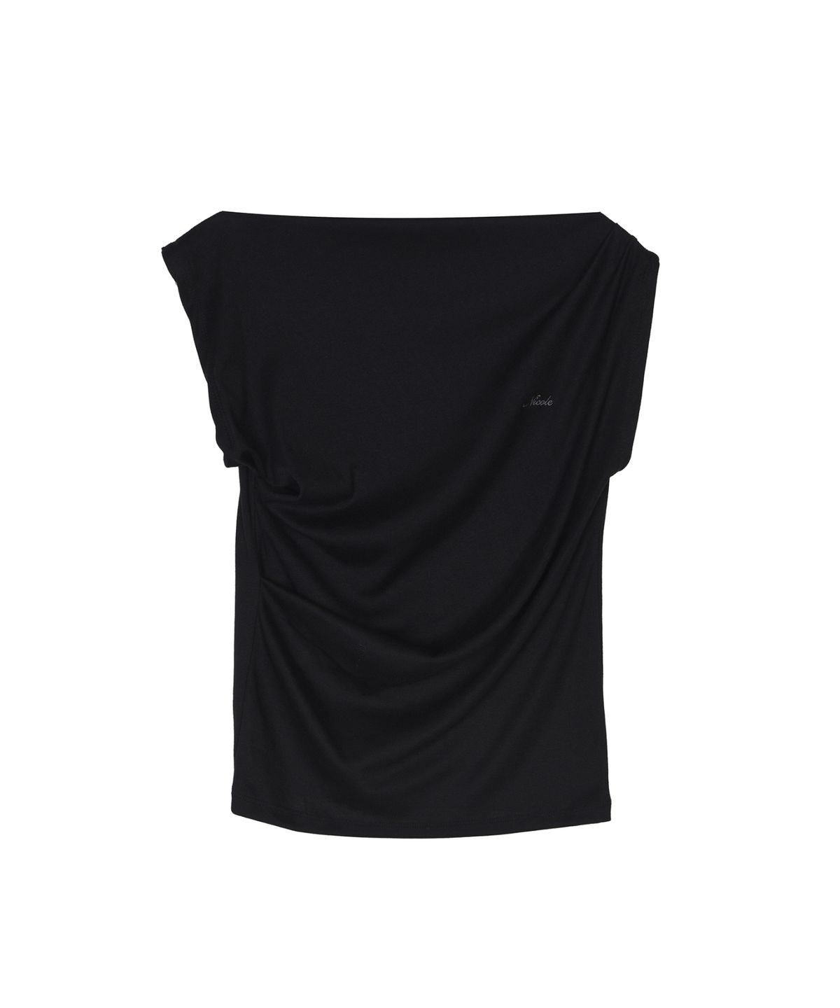 닉앤니콜(NICK&NICOLE) DRAPED SHIRRING SLEEVELESS TOP_BLACK