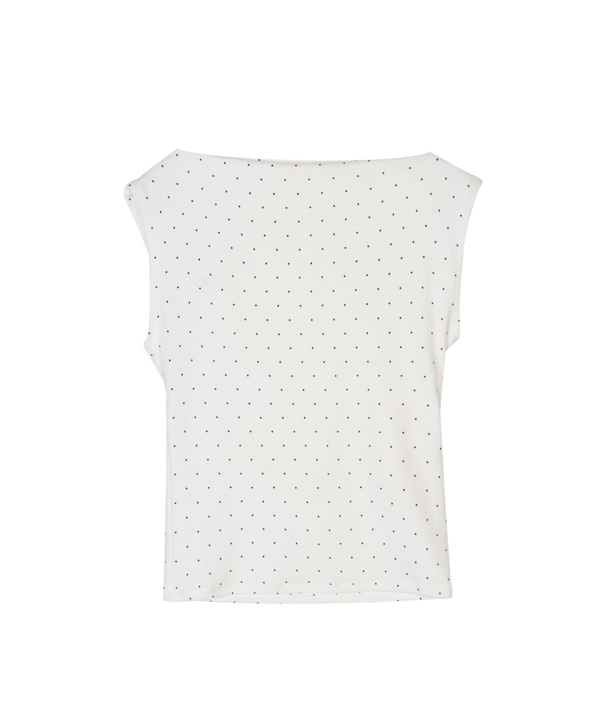닉앤니콜(NICK&NICOLE) DOT SHIRRING DRAPE SLEEVELESS TOP_IVORY
