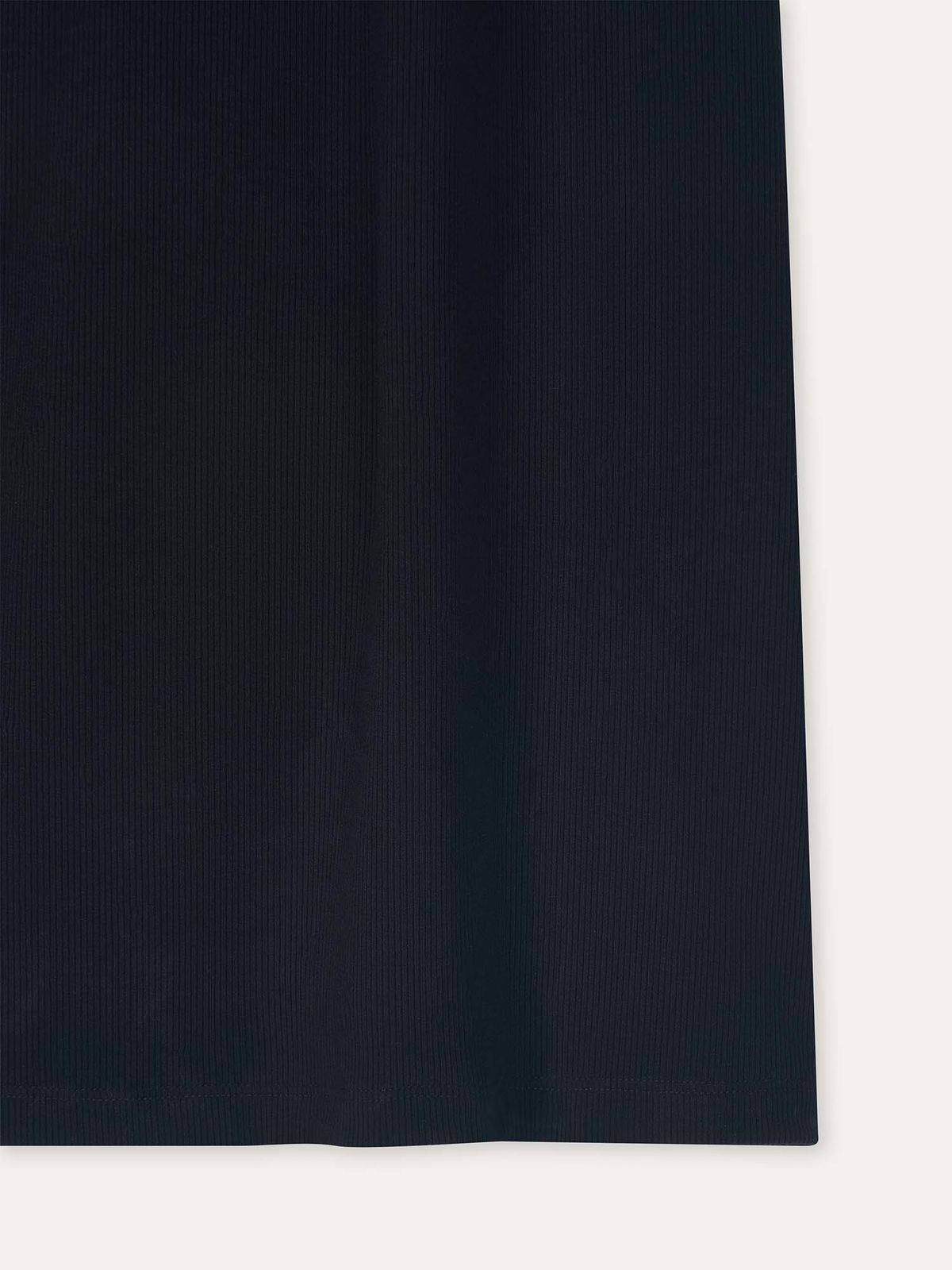 오베르(AUBER) Foldable Ribbed Wide Pants - Black