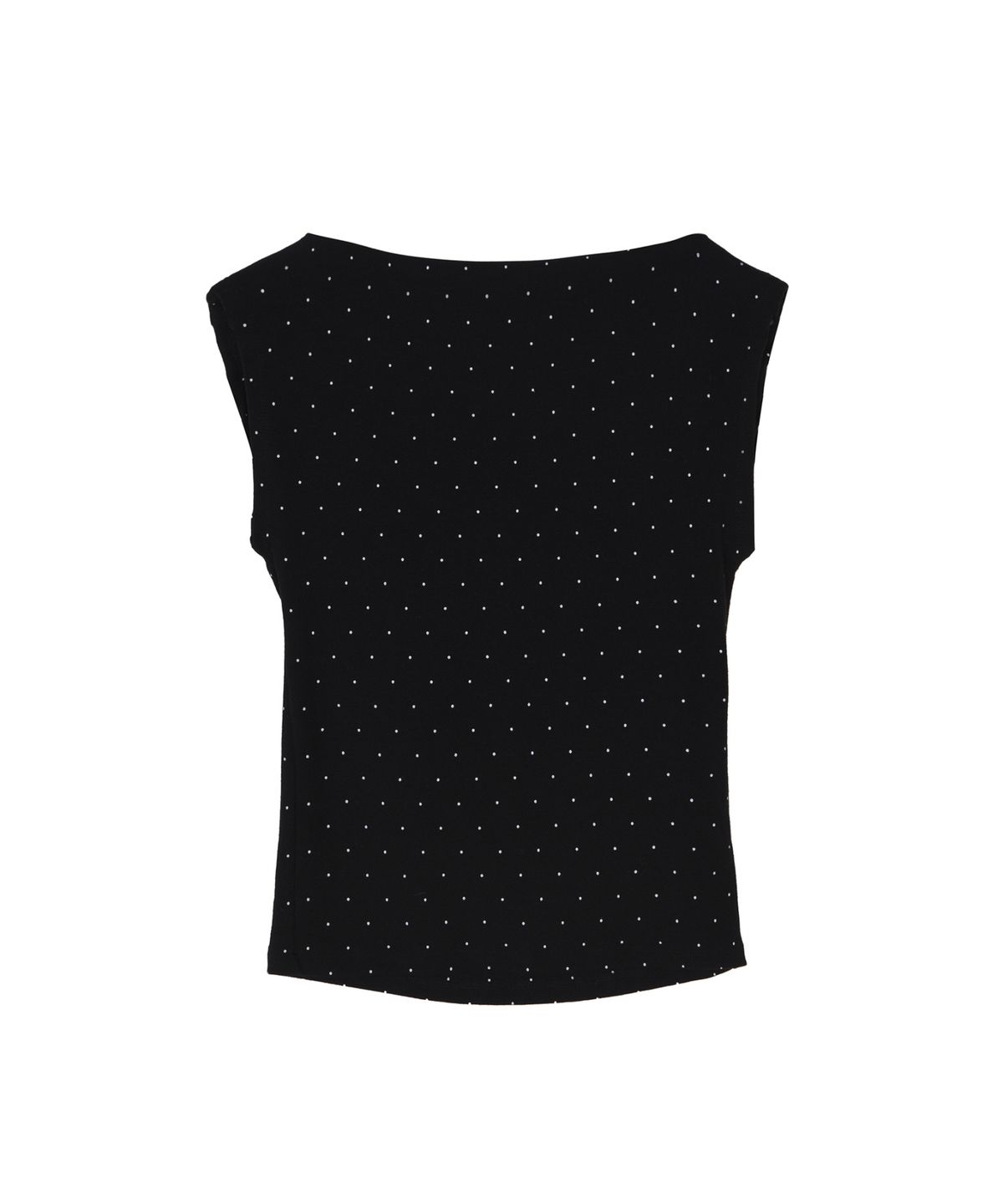 닉앤니콜(NICK&NICOLE) DOT SHIRRING DRAPE SLEEVELESS TOP_BLACK