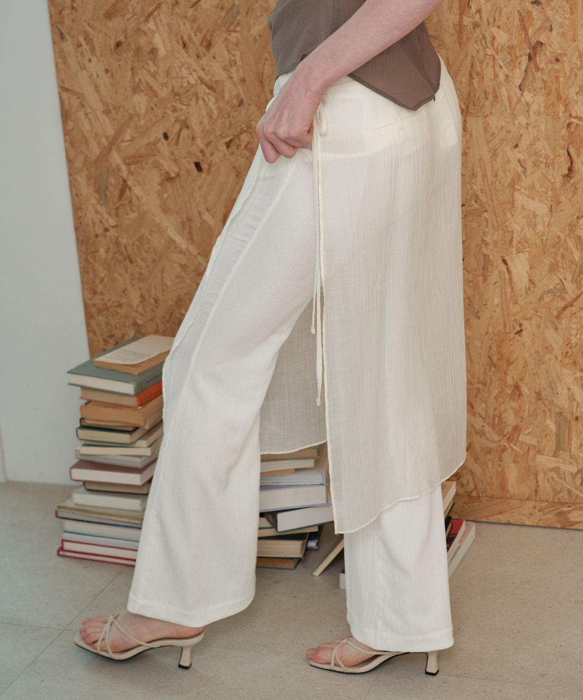 플로브(FLOVE) SHEERING WRAP SKIRT_4COLORS