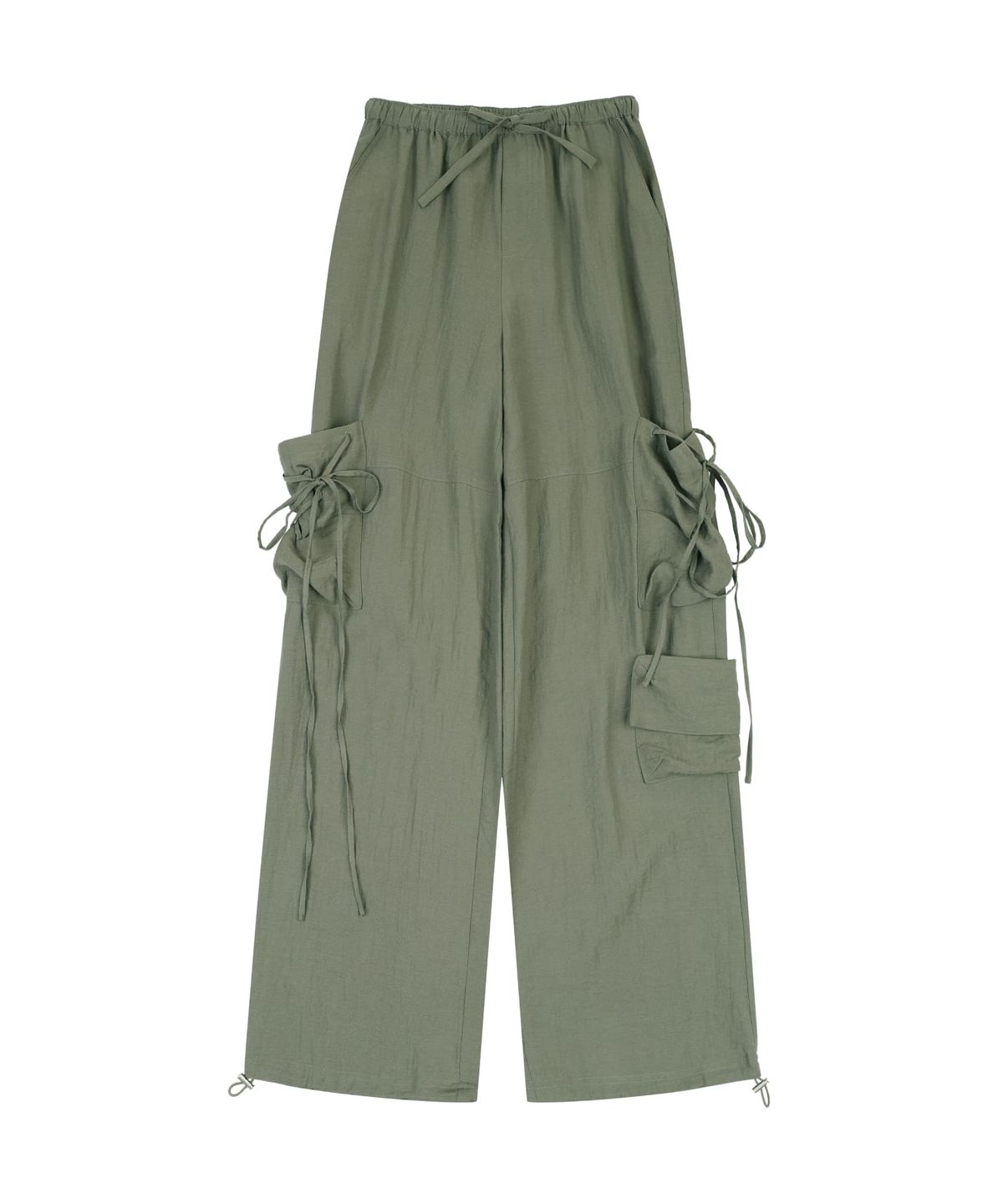 오디너리 홀리데이(ORDINARY HOLIDAY) LINEN CARGO WIDE PANTS [KHAKI]