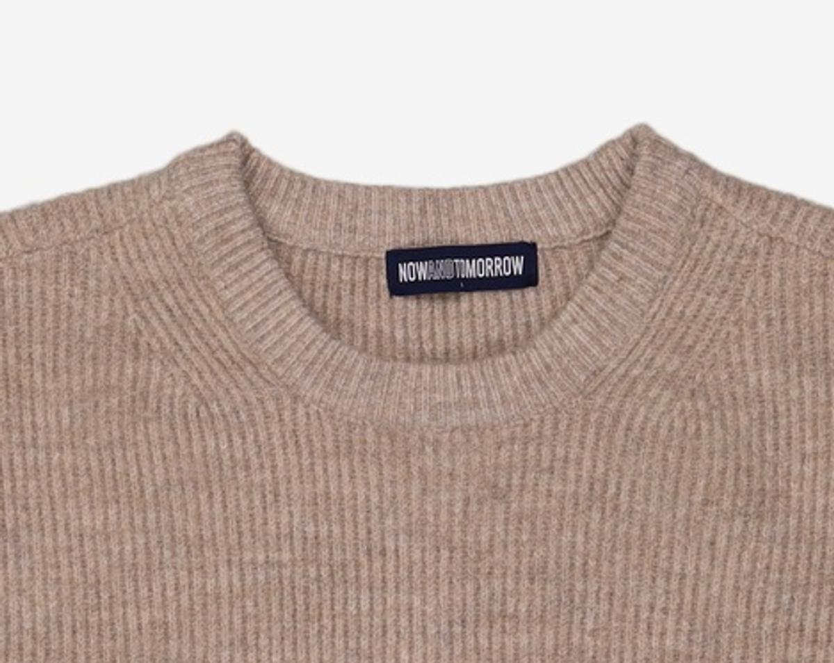 나우앤투모로우(NOWANDTOMORROW) 멜란지 리브드 풀오버 MELANGE RIBBED PULLOVER OLL