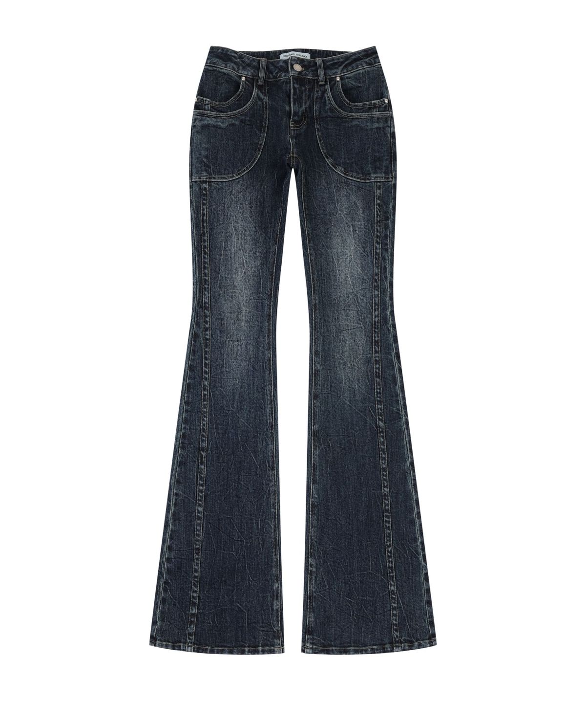 오디너리 홀리데이(ORDINARY HOLIDAY) WASHED BOOTS CUT JEANS [DEEP BLUE]