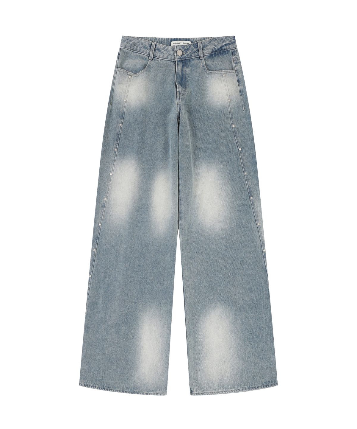 오디너리 홀리데이(ORDINARY HOLIDAY) STUD WIDE PANTS [SKY BLUE]