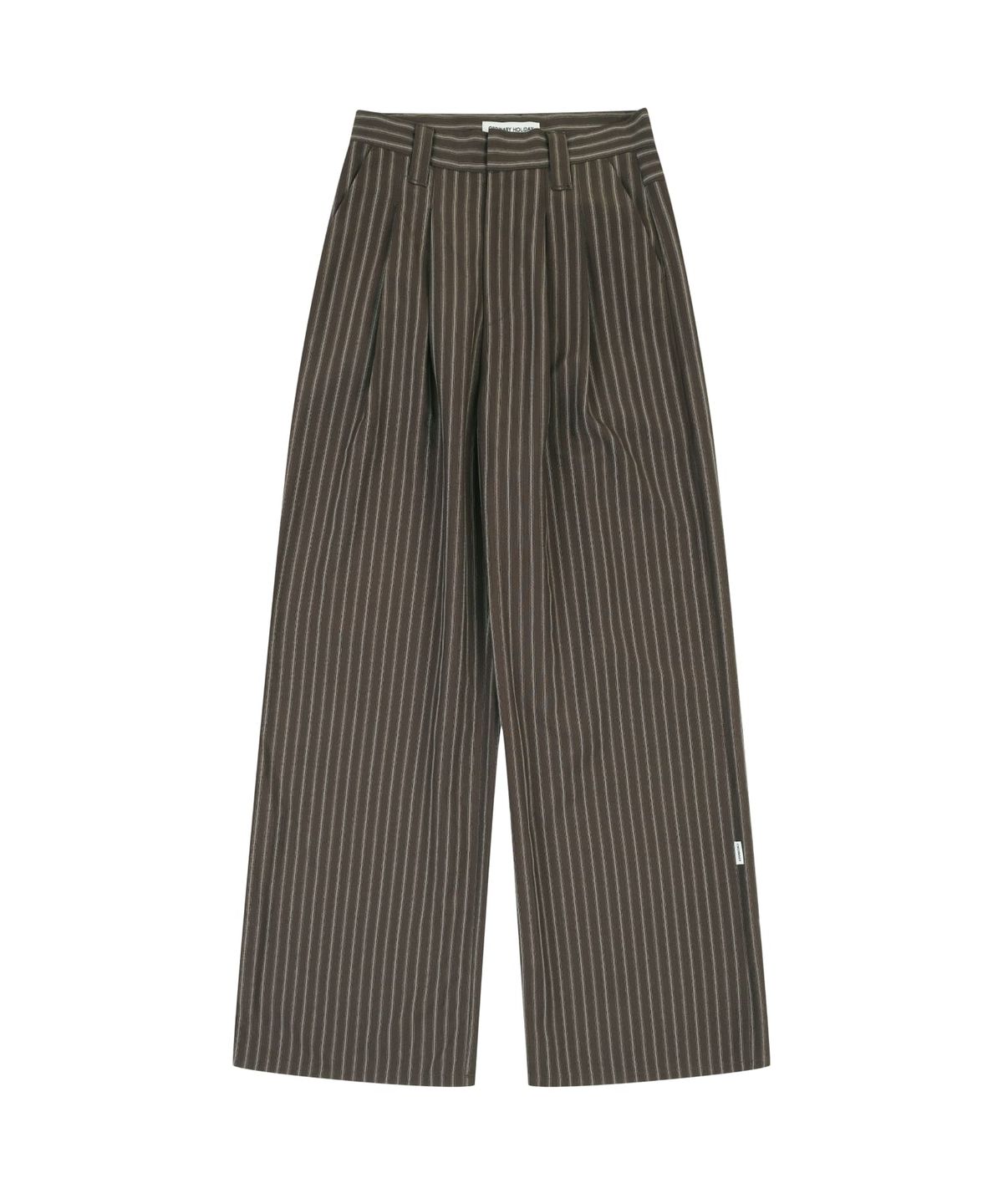 오디너리 홀리데이(ORDINARY HOLIDAY) TUCK WIDE PANTS [BROWN]