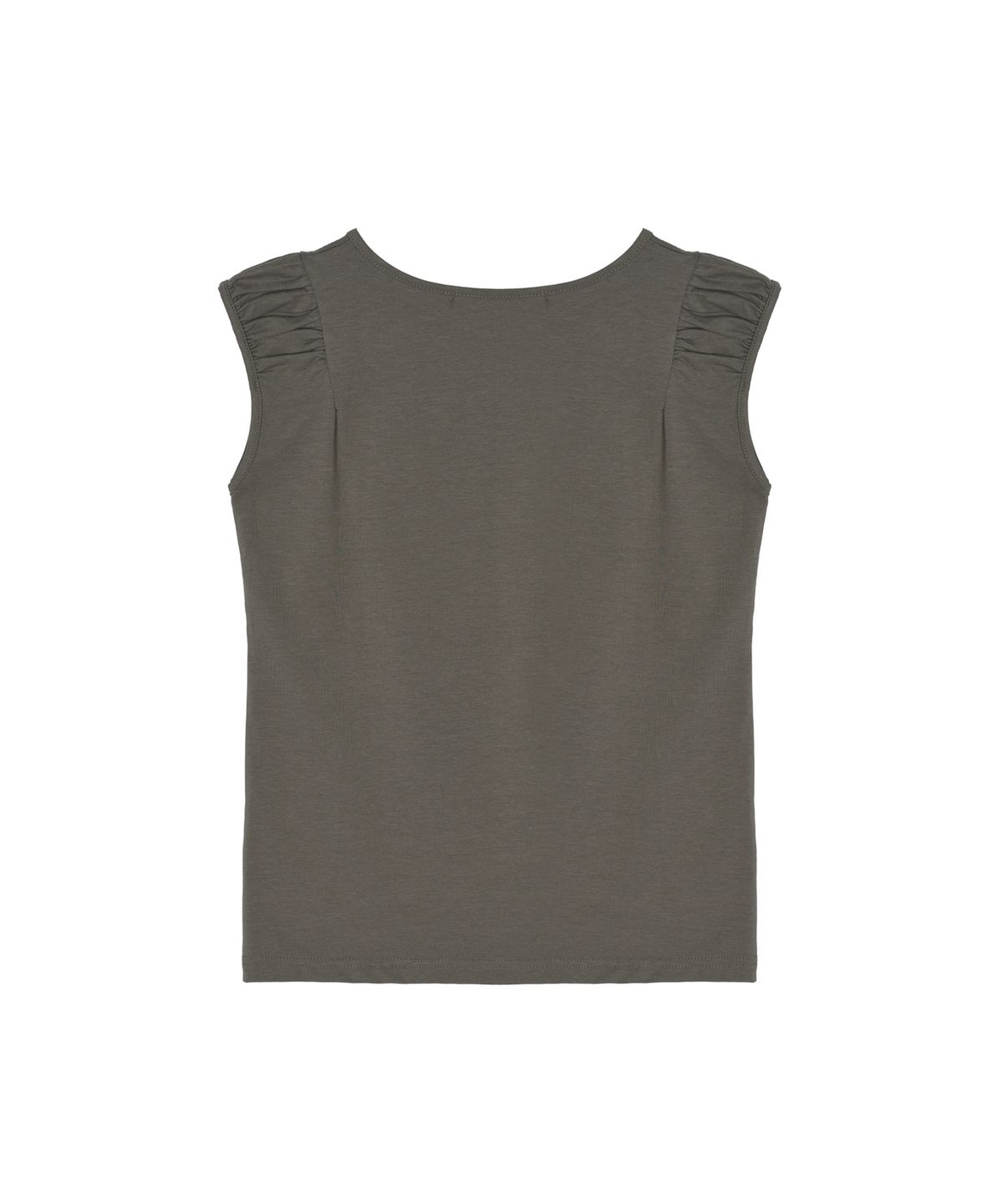 닉앤니콜(NICK&NICOLE) NICOLE SHIRRING SLEEVELESS TOP_BROWN