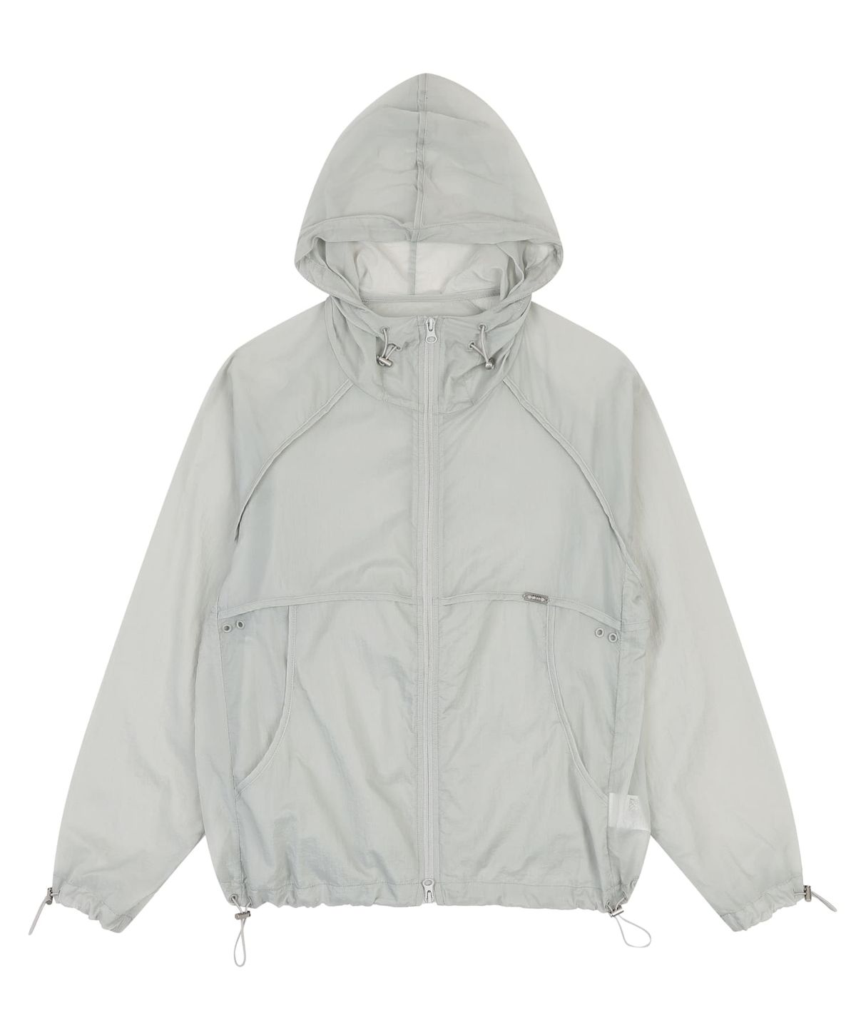 오디너리 홀리데이(ORDINARY HOLIDAY) SHEER HOODIE JUMPER [LIGHT GREY]